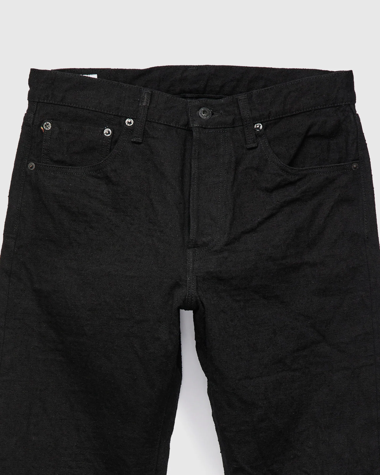 246CCD-BKBK "Crushed Concrete Black" 15oz Selvedge Denim - Clean Straight Fit - Image 5