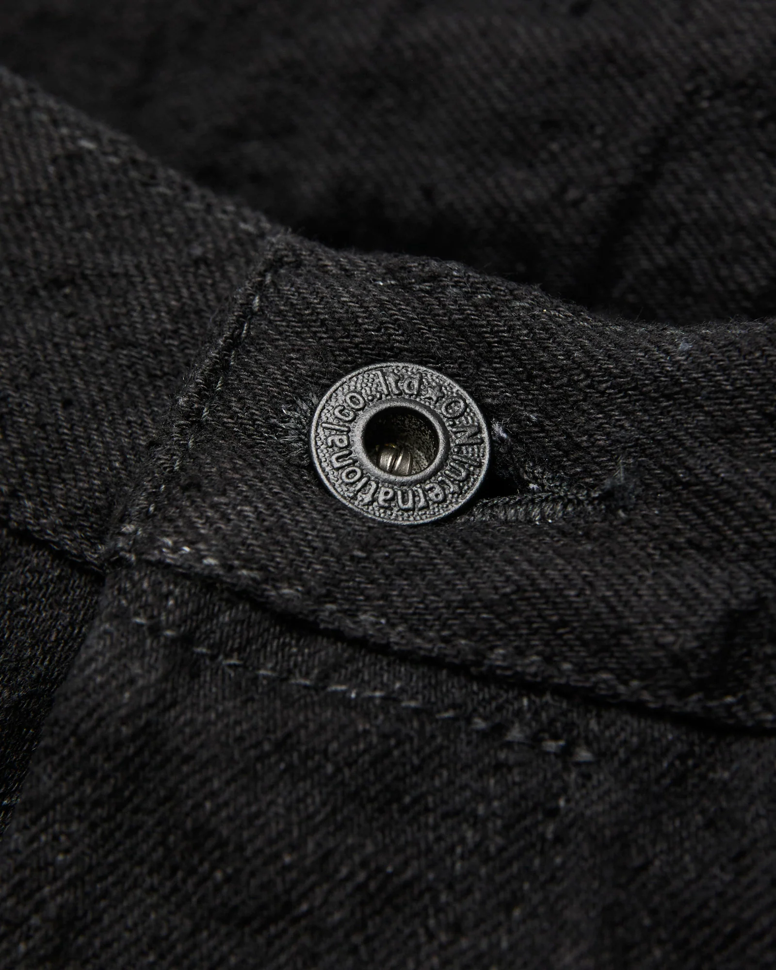 246CCD-BKBK "Crushed Concrete Black" 15oz Selvedge Denim - Clean Straight Fit - Image 6