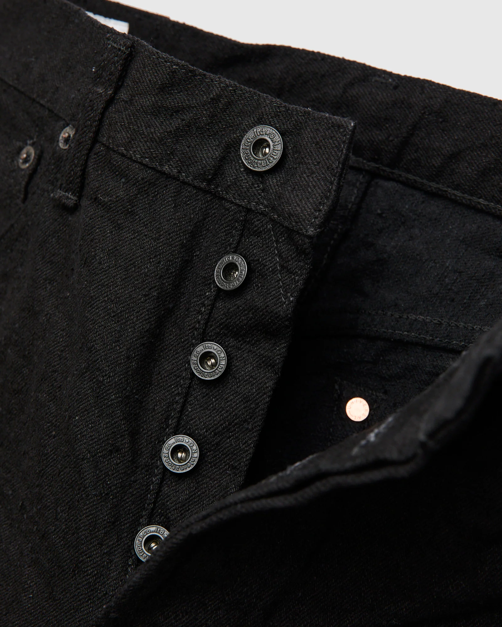 246CCD-BKBK "Crushed Concrete Black" 15oz Selvedge Denim - Clean Straight Fit - Image 7