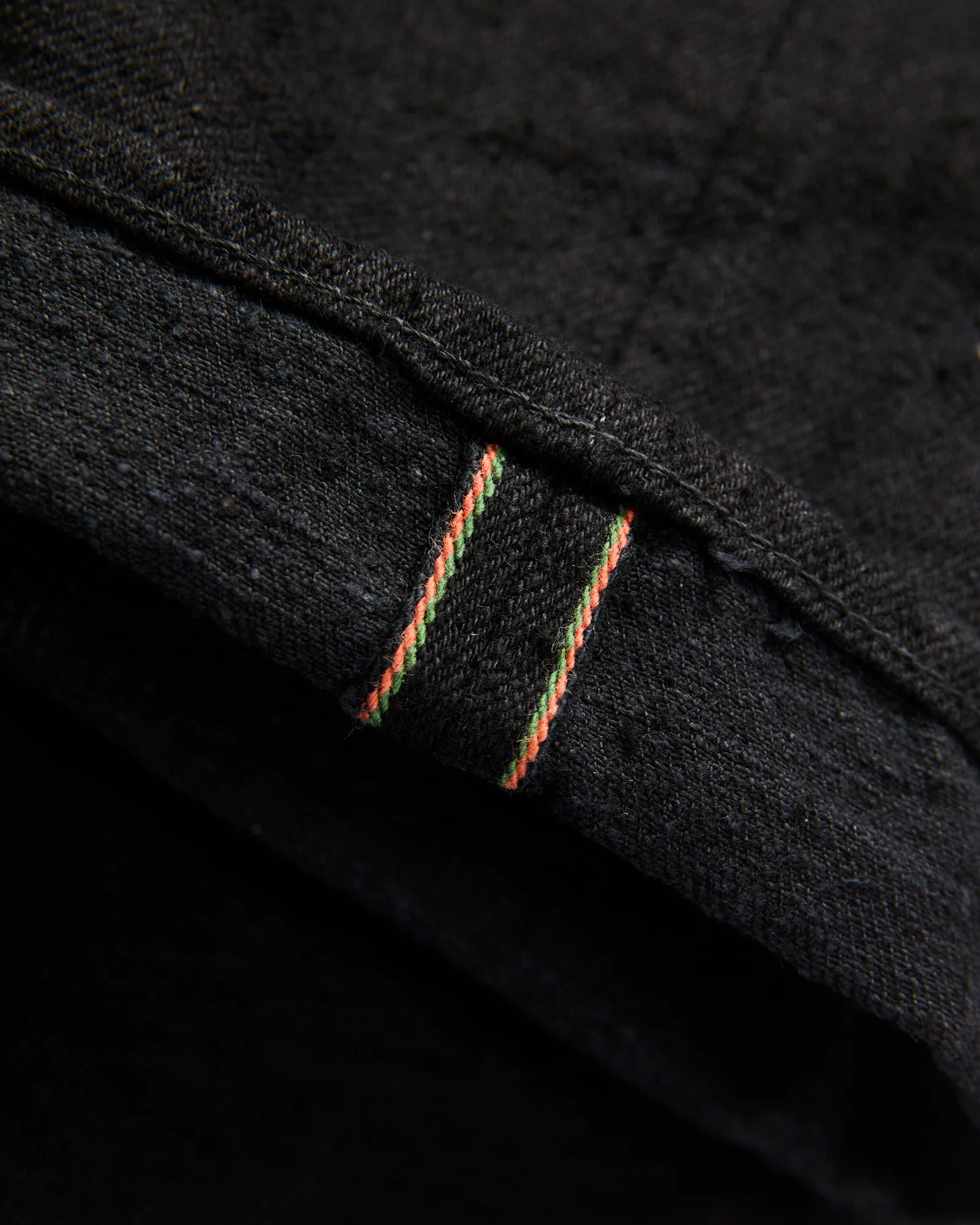 246CCD-BKBK "Crushed Concrete Black" 15oz Selvedge Denim - Clean Straight Fit - Image 9