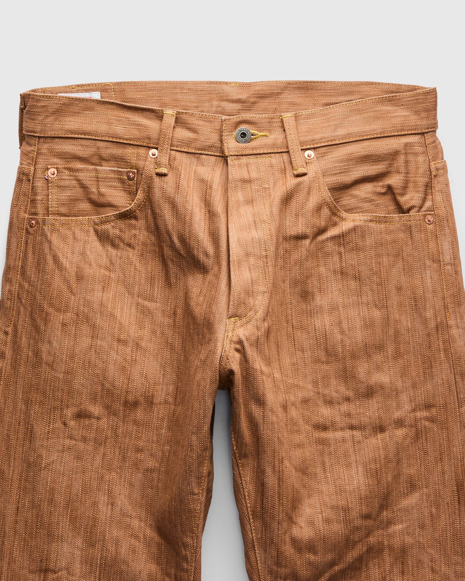 275-AWA "Awa-Kakishibu x Kinari" 20oz Selvedge Denim - Regular Straight Fit - Image 5