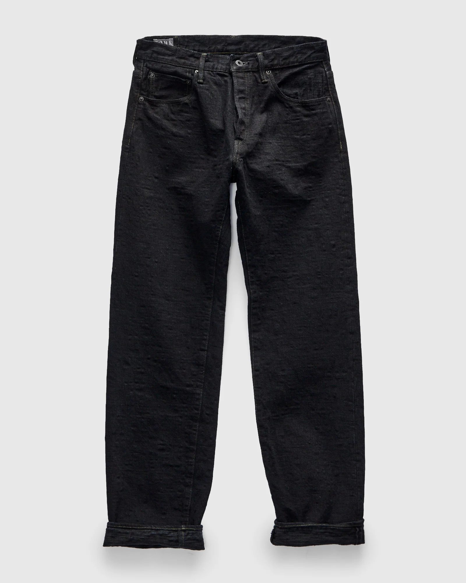 277-Bumpy "Kuro Black Overdye" 17oz Selvedge Denim - Just-Right Straight Fit - Image 3