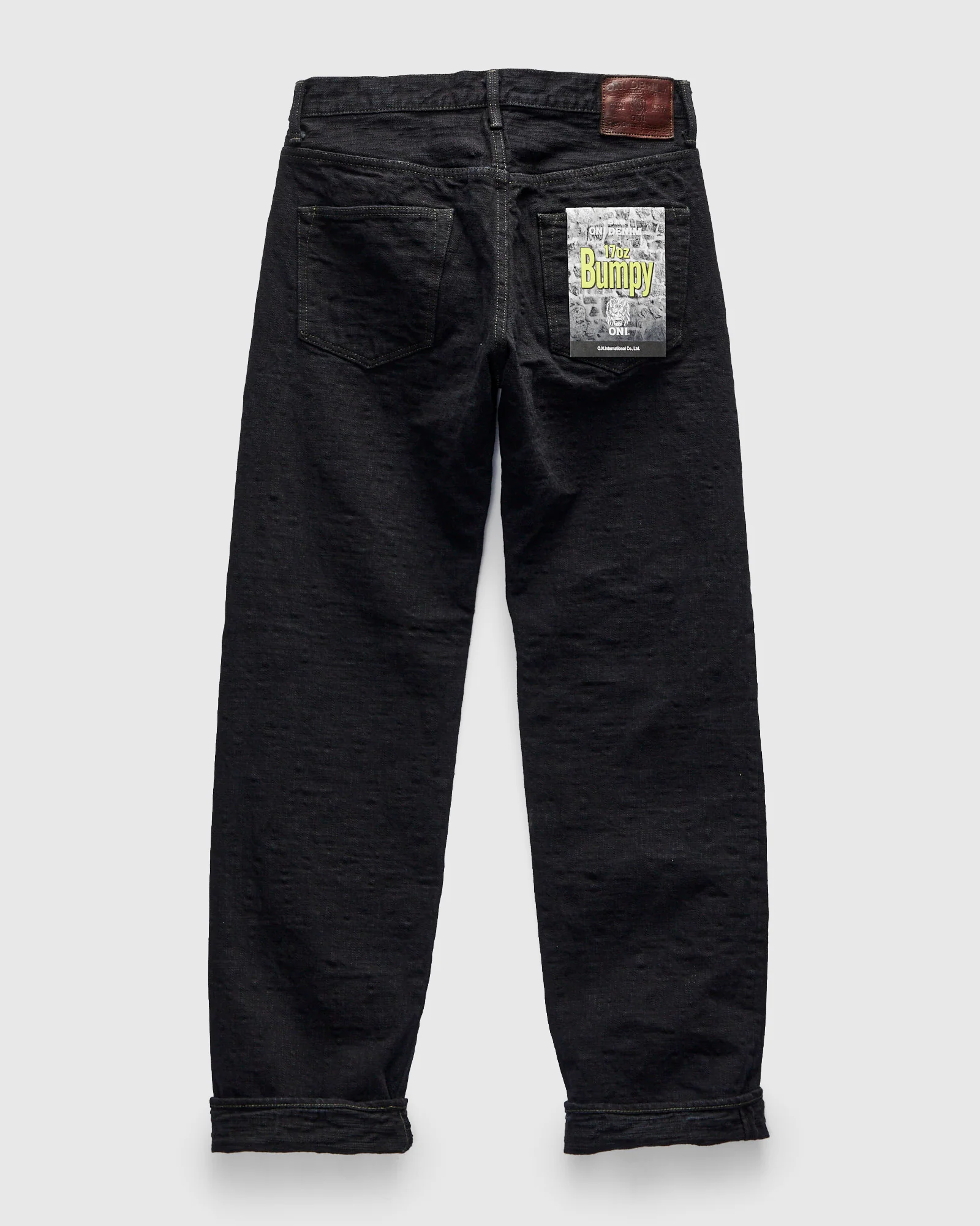 277-Bumpy "Kuro Black Overdye" 17oz Selvedge Denim - Just-Right Straight Fit - Image 4