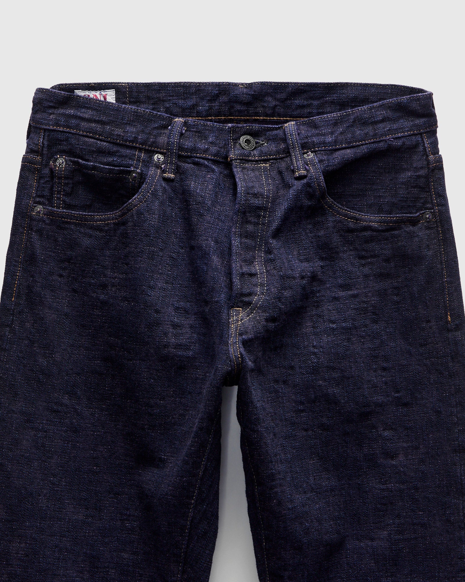 277-Bumpy "Murasaki Purple Overdye" 17oz Selvedge Denim - Just-Right Straight Fit - Image 6