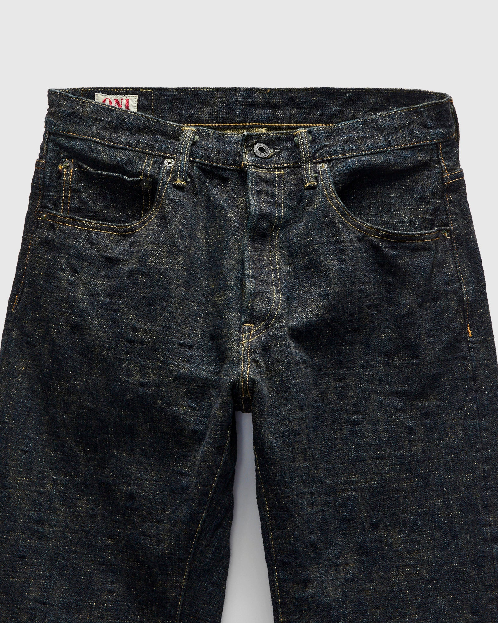 277-Bumpy "Oudo Ochre Overdye" 17oz Selvedge Denim - Just-Right Straight Fit - Image 6