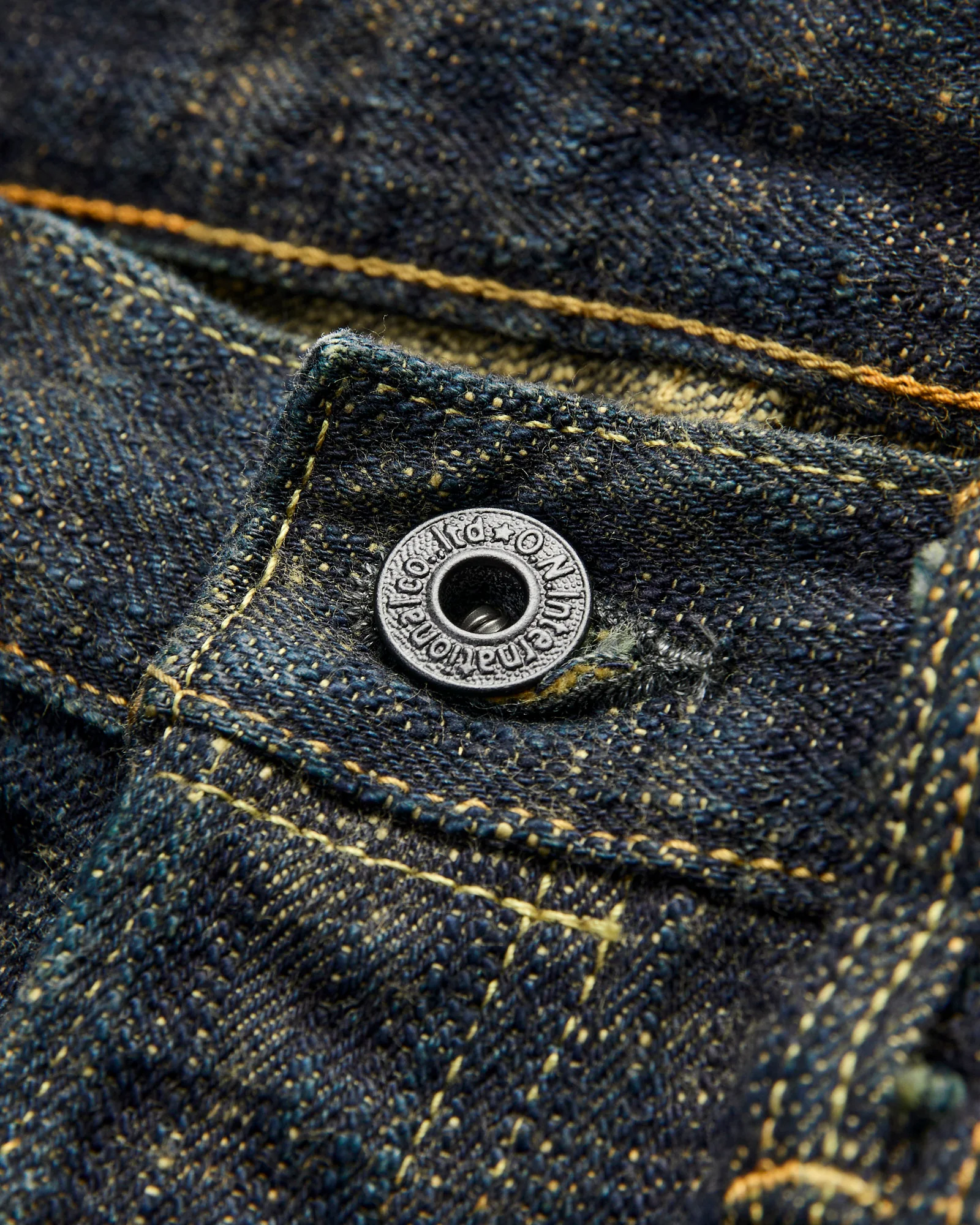 277-Bumpy "Oudo Ochre Overdye" 17oz Selvedge Denim - Just-Right Straight Fit - Image 7
