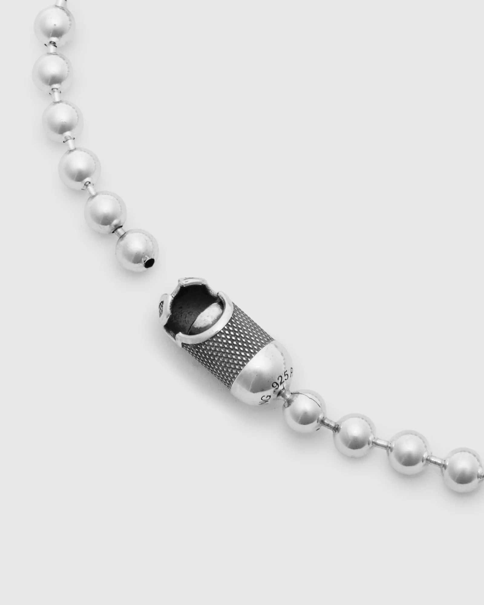 2A Goosebumps Poplock Necklace Size B in Sterling Silver - Image 4