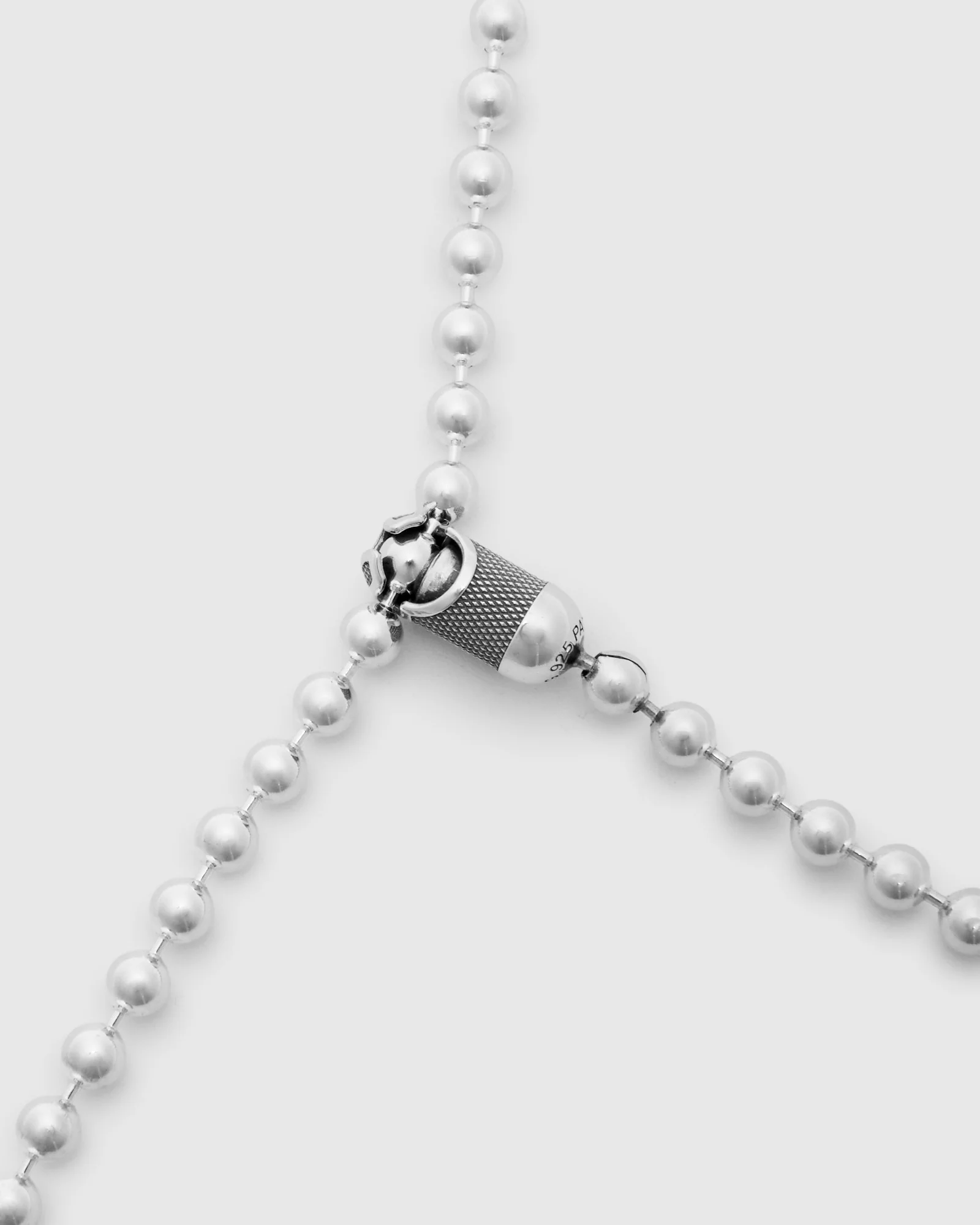 2A Goosebumps Poplock Necklace Size B in Sterling Silver - Image 5
