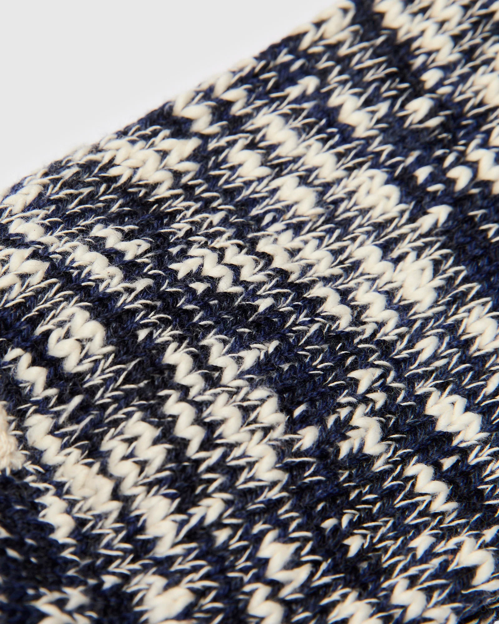3 Line Quarter Length Sock in Navy Mix - Image 3