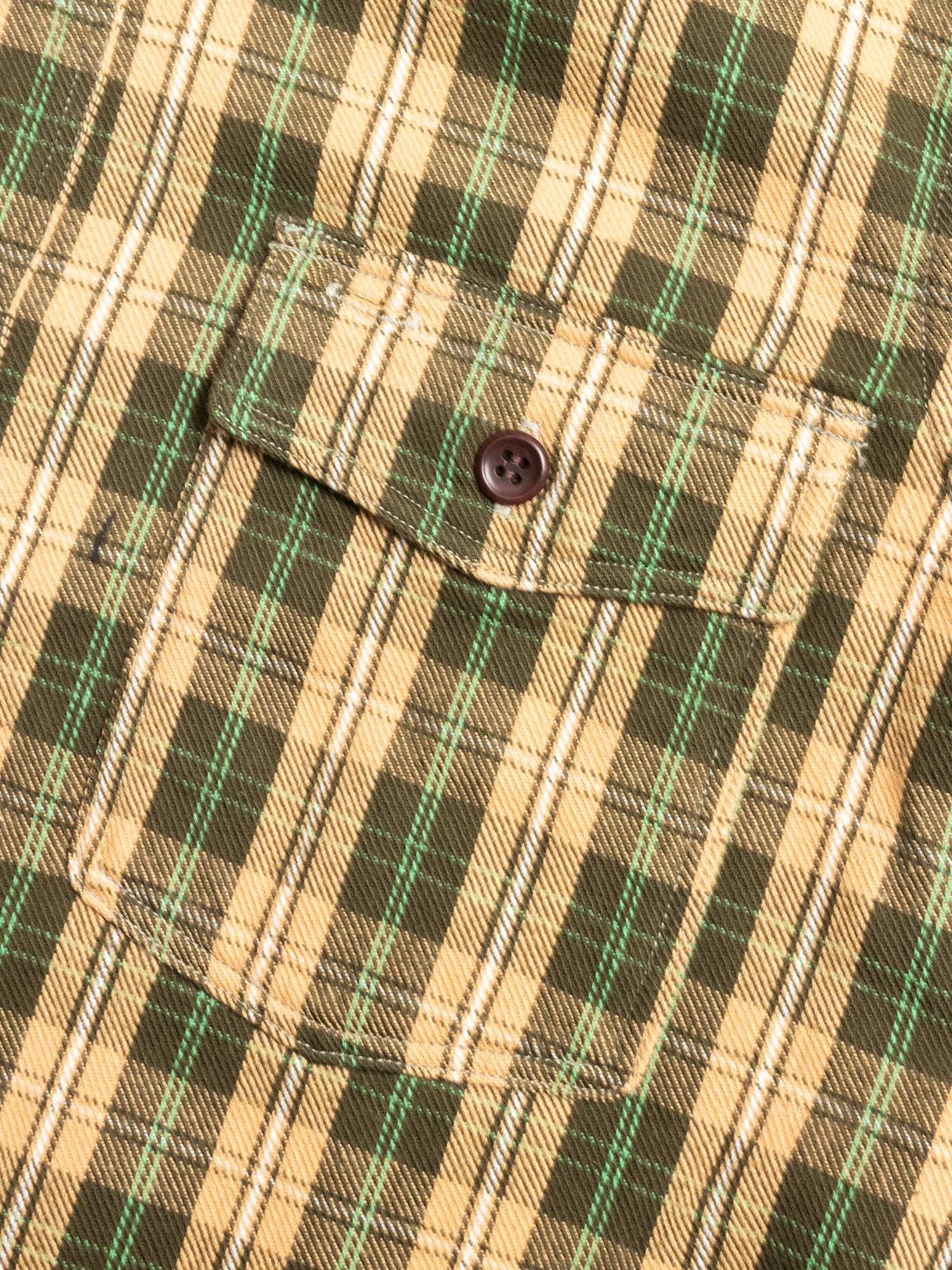 3022 Brushed Flannel Shirt in Beige - Image 5