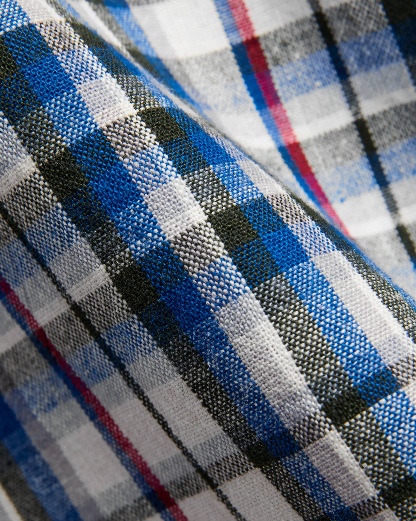 3056 Short Sleeve Check Work Shirt in Blue - Image 2