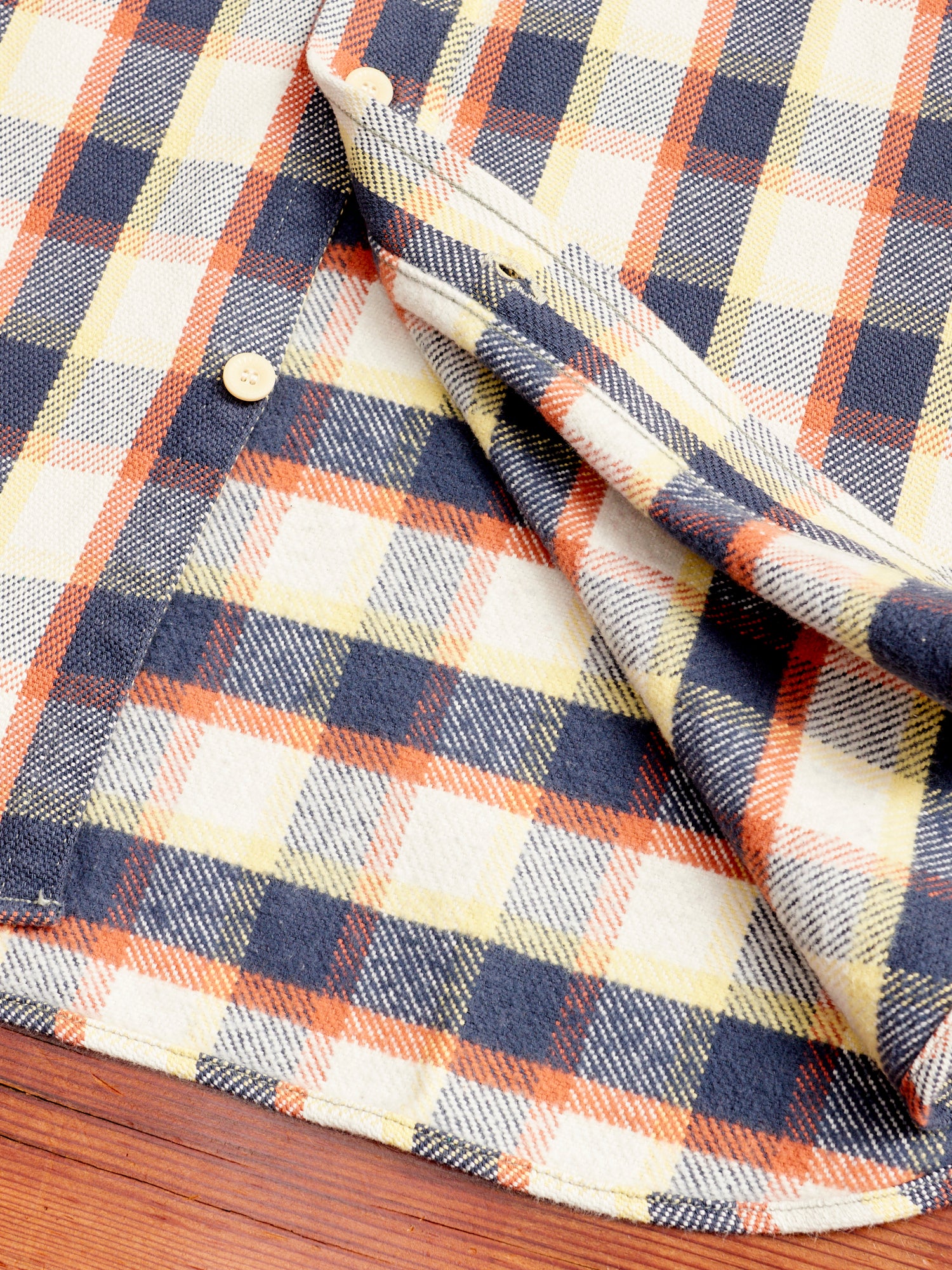 3104 Plaid Check Flannel Shirt in Navy - Image 6