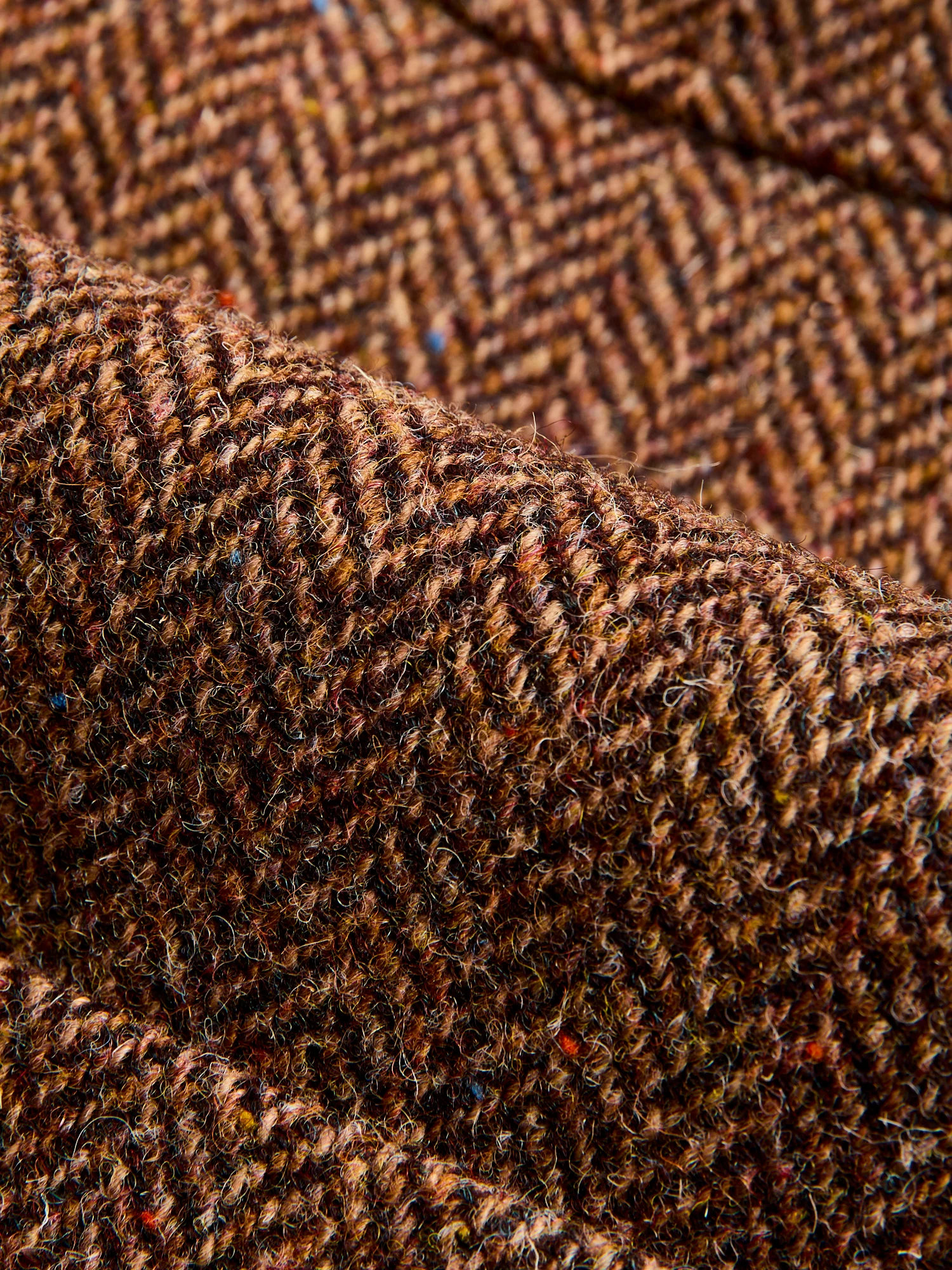 3B Comfort Harris Tweed Jacket in Lt Brown Herringbone - Image 12