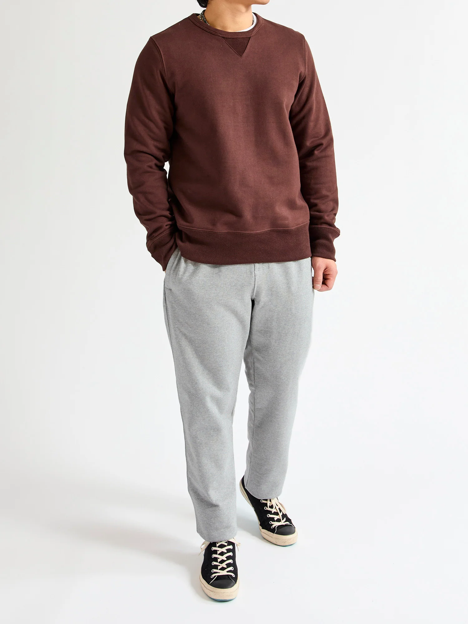 3S50 "Good Originals" Heavyweight Loopwheel Sweatpants in Heather Grey - Image 11