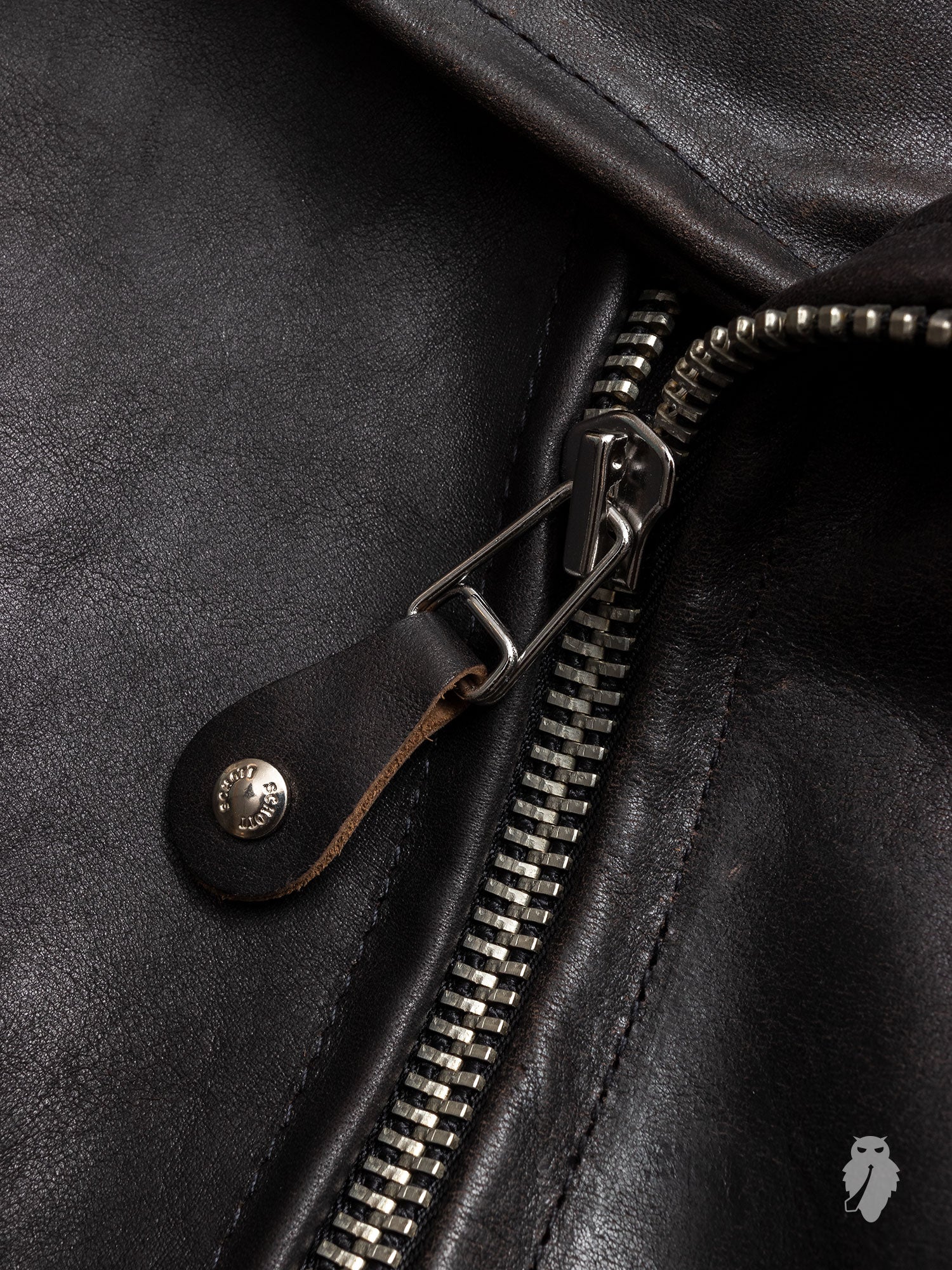 "3sixteen x Schott NYC" Perfecto Leather Jacket in Black - Image 4
