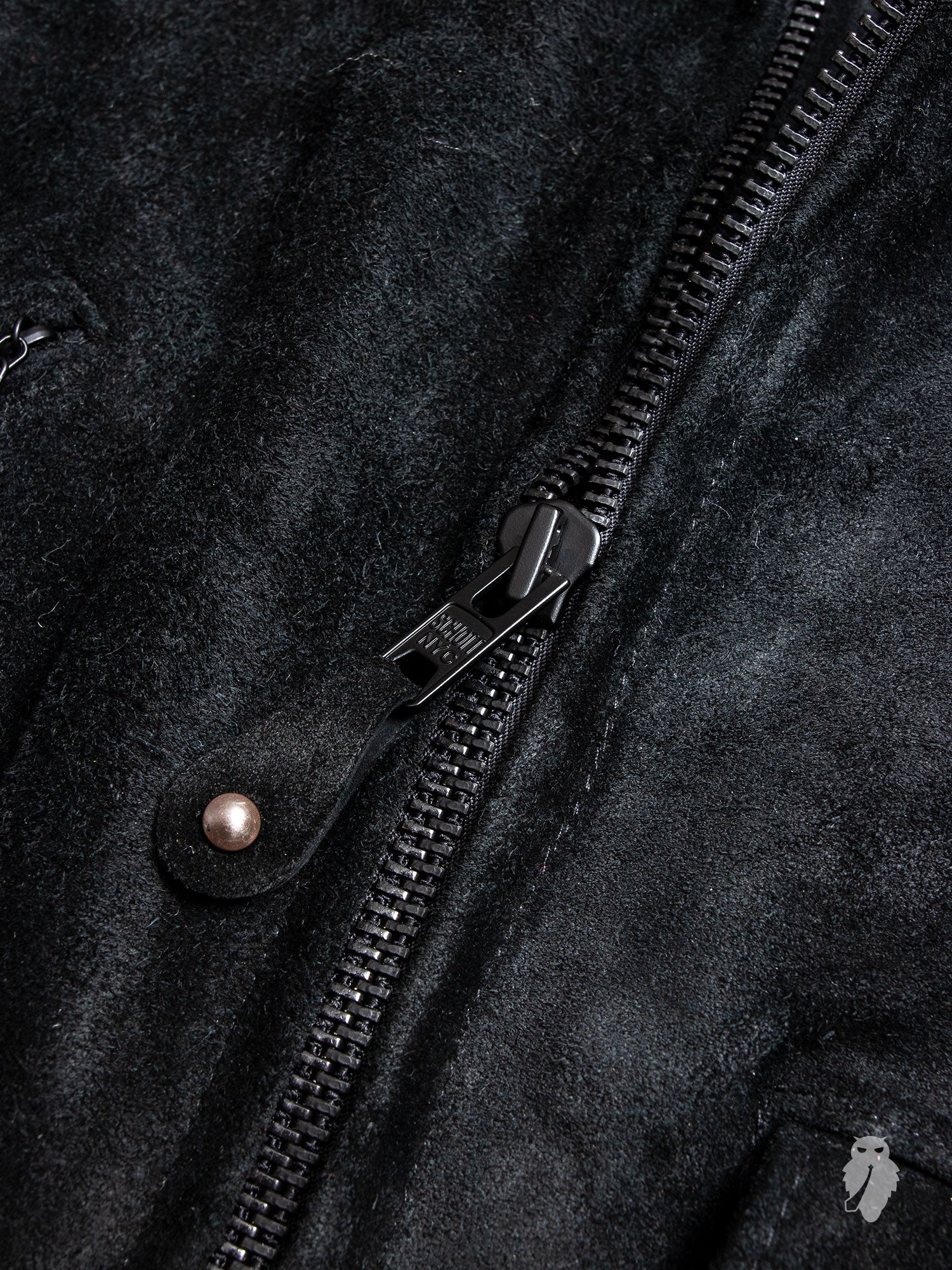 "3sixteen x Schott NYC" Perfecto Leather Jacket in Black Rough-Out - Image 8