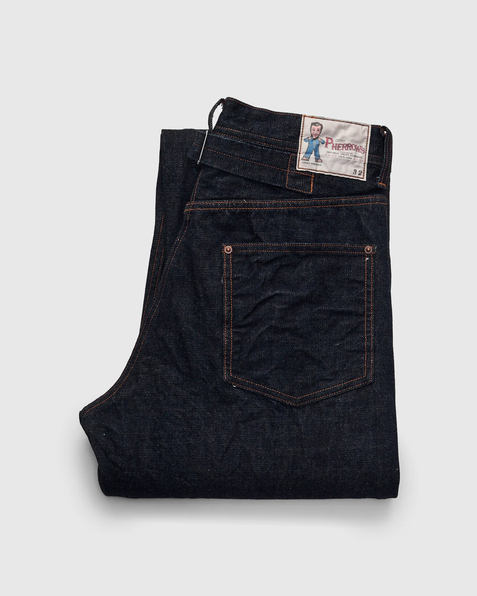 400P 13.5oz Rinsed Denim - Cinch Back Straight Fit
