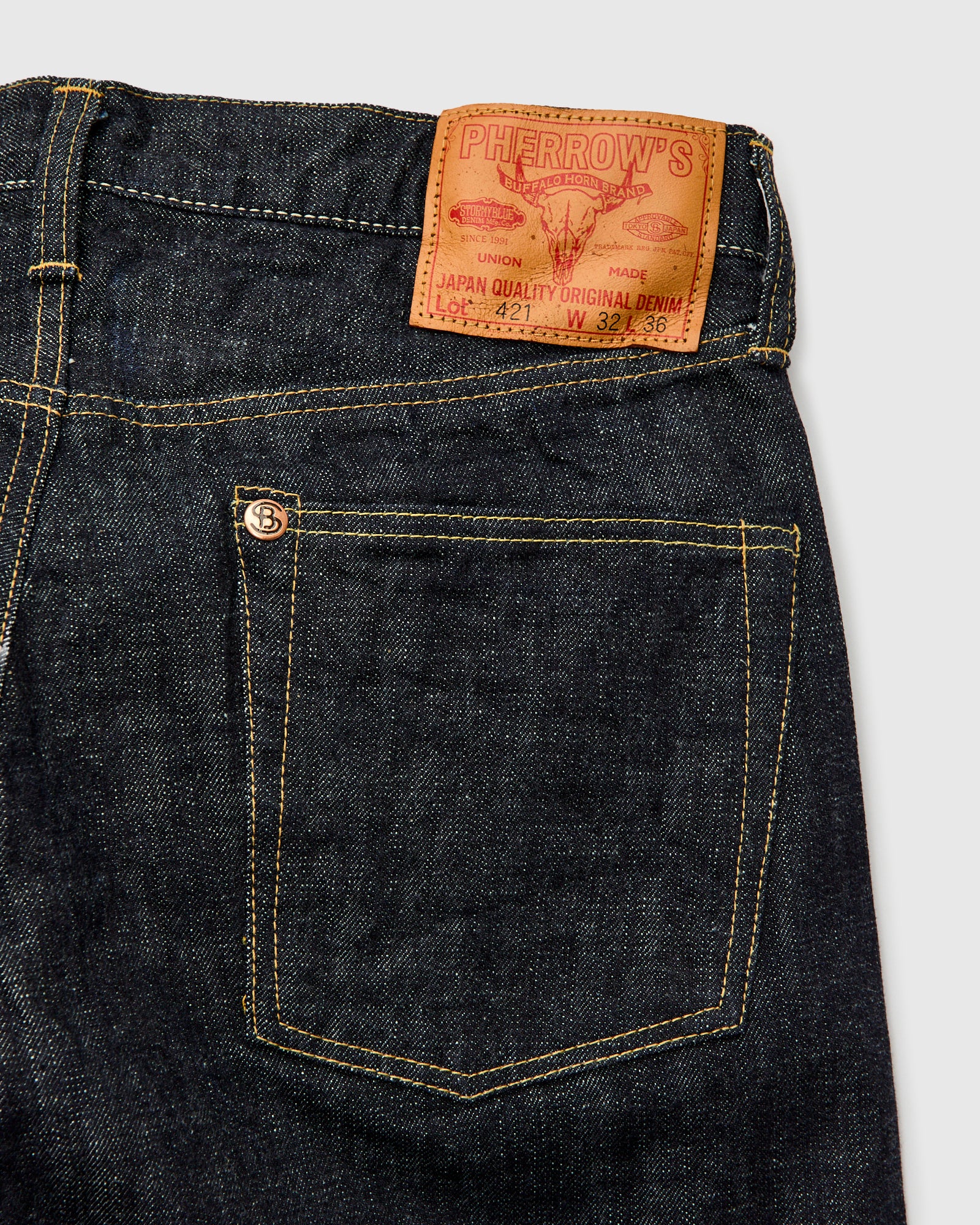 421SW 13.5oz Selvedge Denim - Classic Straight Fit - Image 4