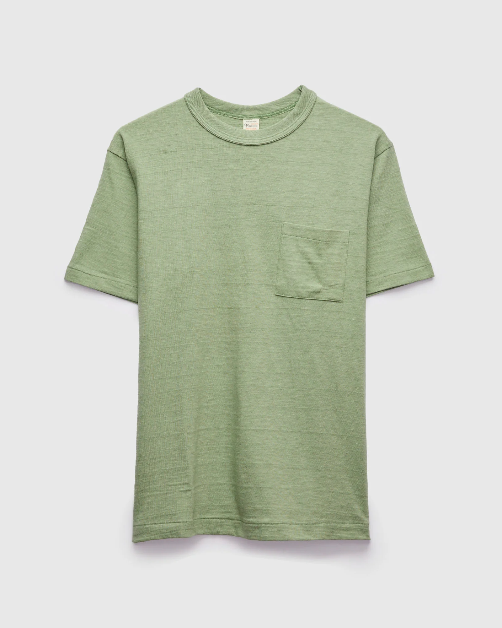 4601 Tube Knit Pocket Tee in Pale Green