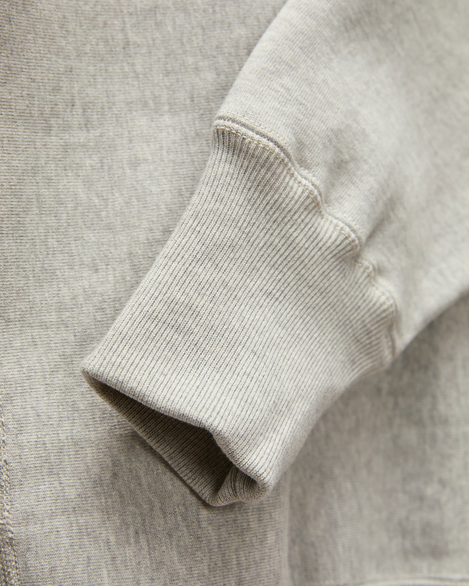 483 Reverse Weave Loopwheel Crewneck in Heather Grey - Image 6