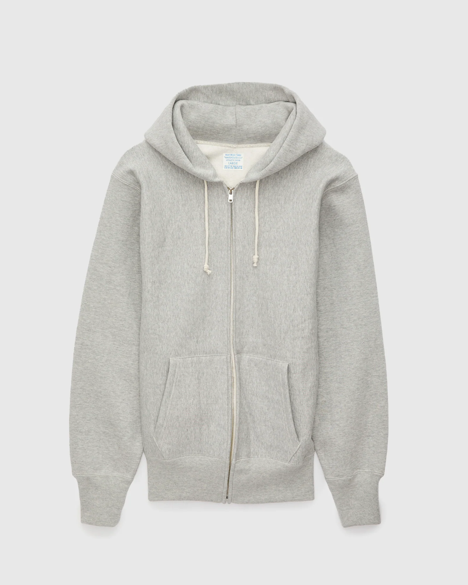487 Reverse Weave Loopwheel Zip Hoodie in Heather Grey