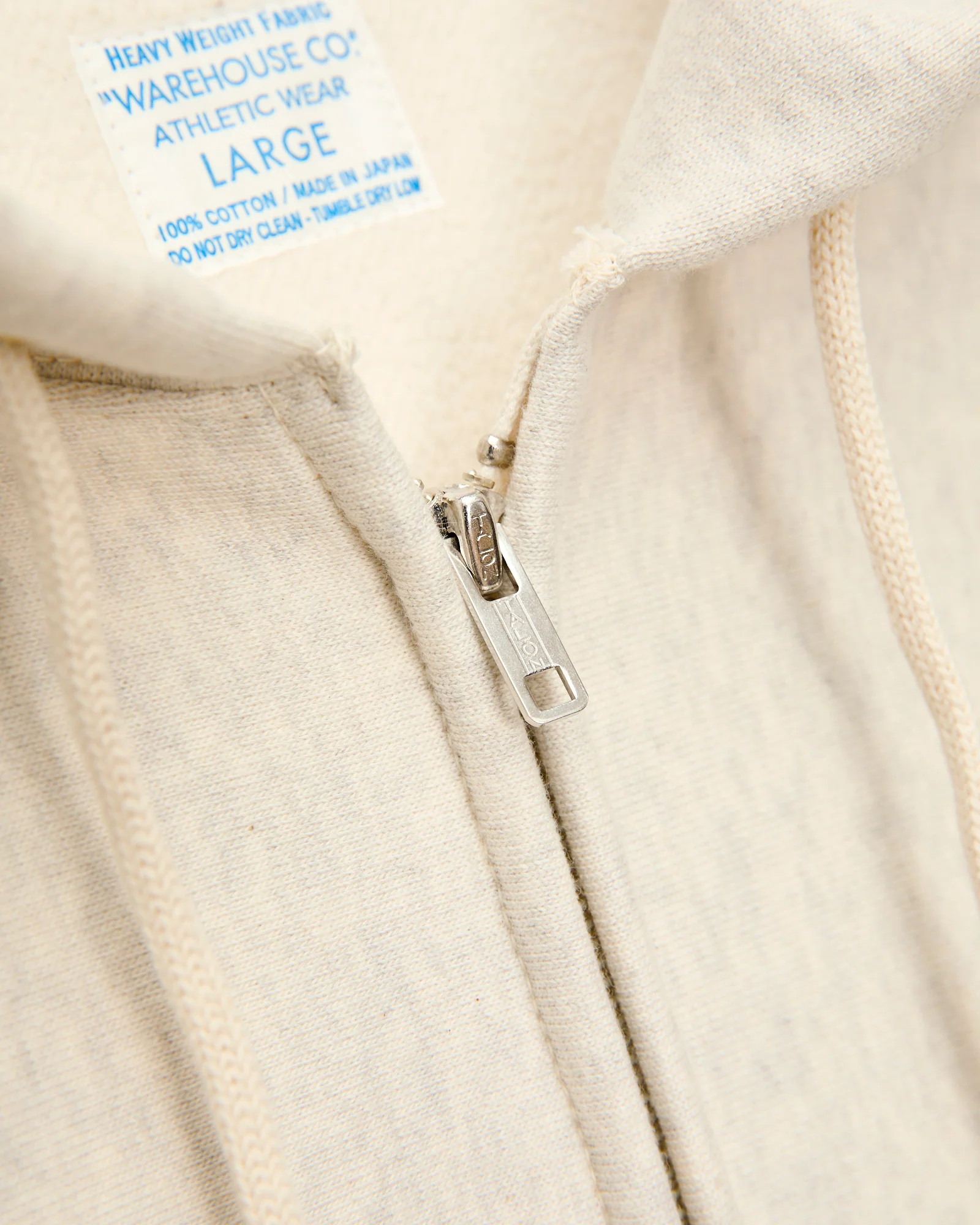 487 Reverse Weave Loopwheel Zip Hoodie in Oatmeal - Image 4