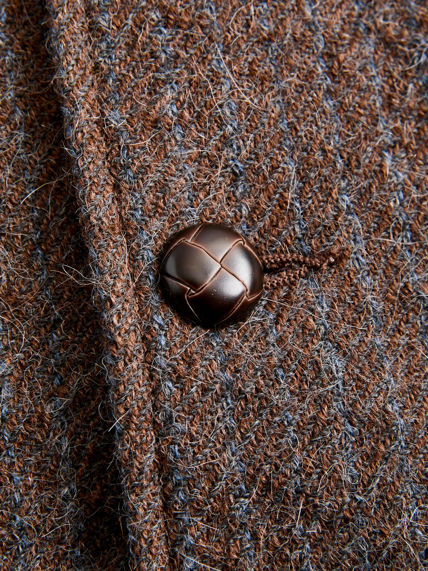 4B Cuffs Alpaca Tweed Jacket in Brown Stripe - Image 6