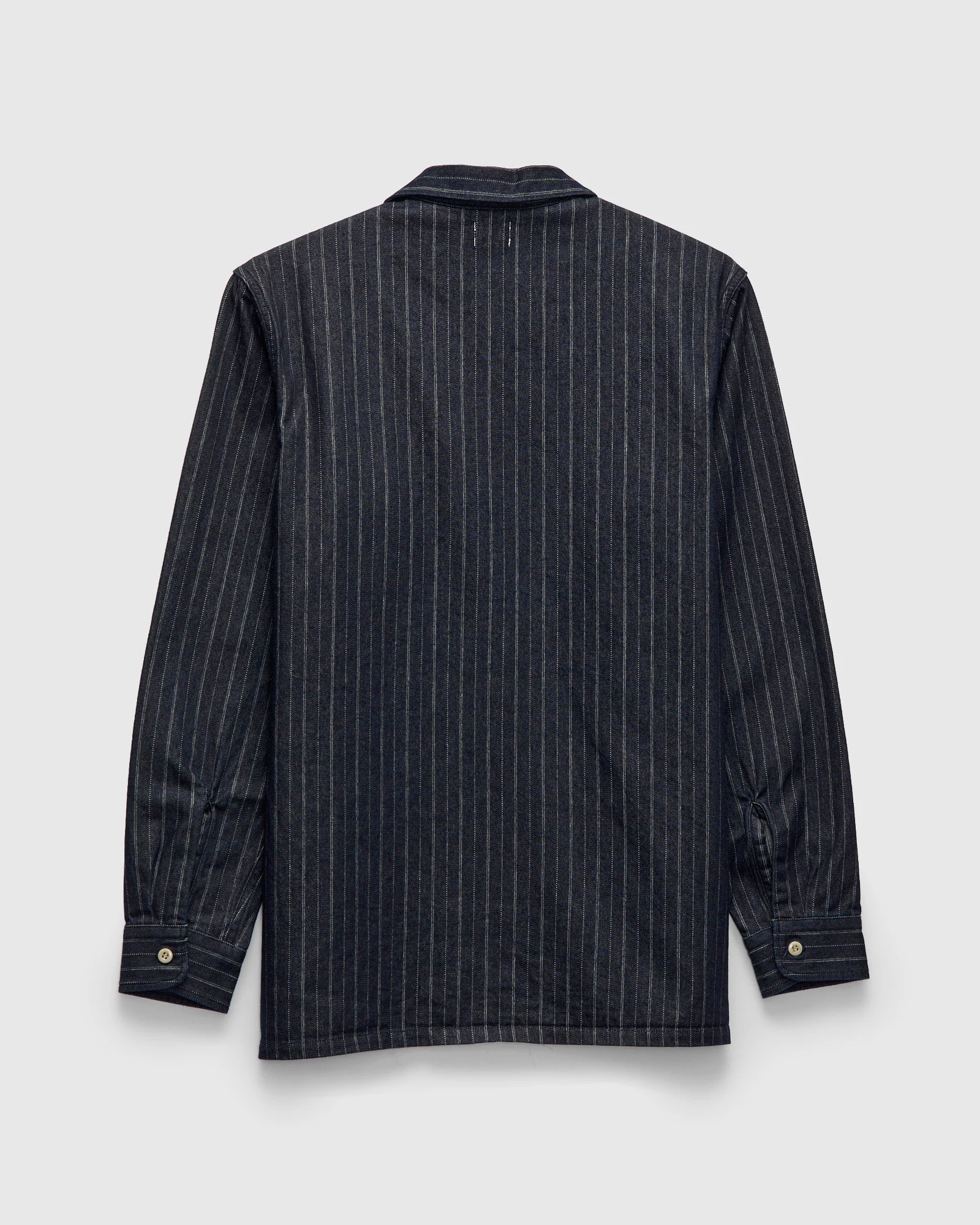 5122 8oz Denim Dobby Stripe Shirt in Indigo - Image 3