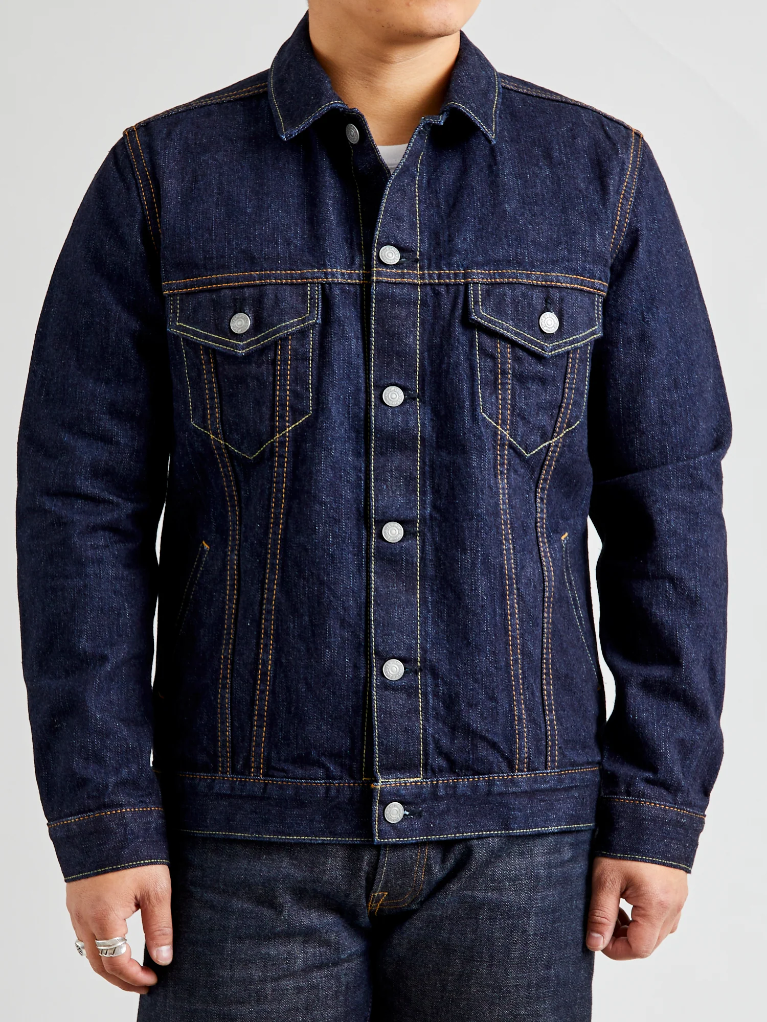 6114 14oz Type-3 Denim Jacket in Indigo - Image 2