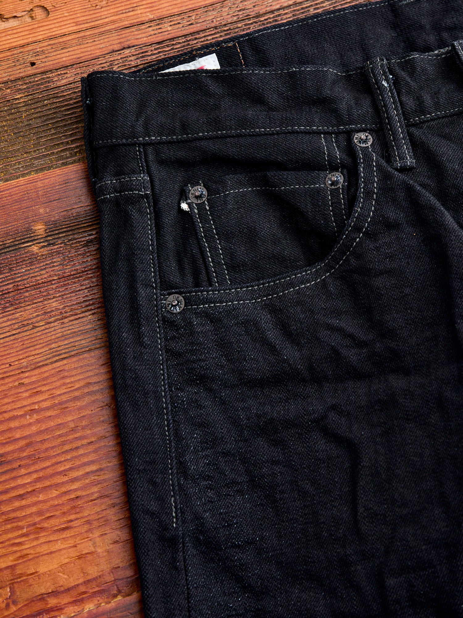 622-14BLK "Indigo Black" 14oz Selvedge Denim - Relaxed Tapered Fit - Image 6