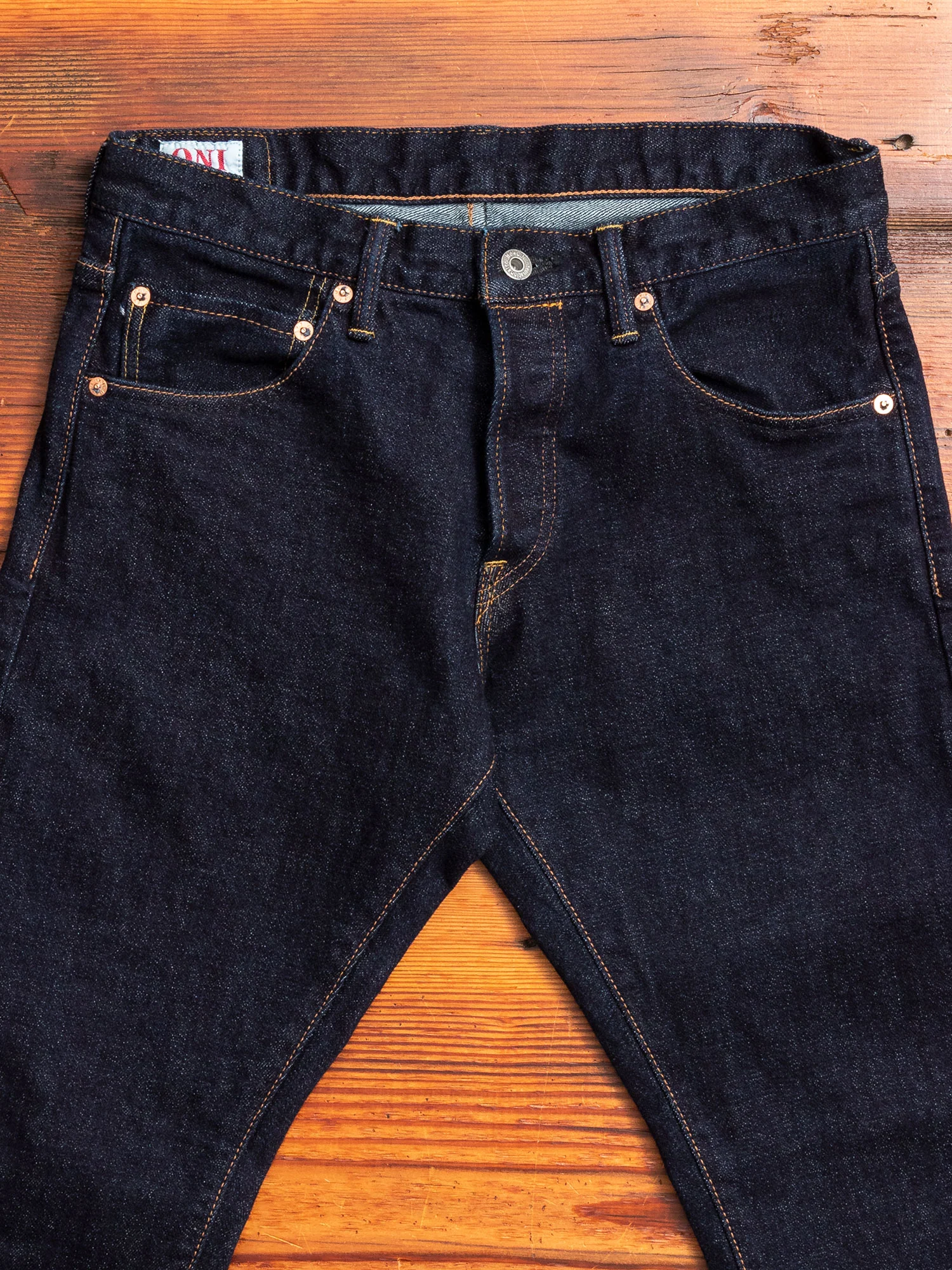 665S-LGY "Grey Overdye" 15oz Stretch Selvedge Denim - Relaxed Tapered Fit - Image 4
