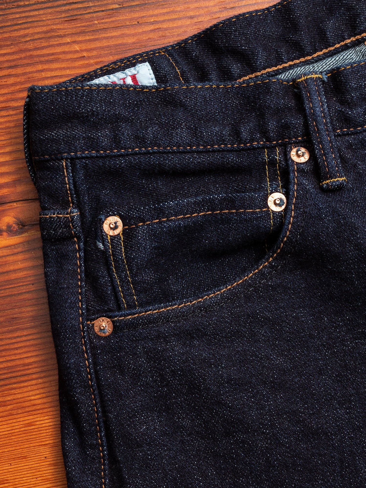 665S-LGY "Grey Overdye" 15oz Stretch Selvedge Denim - Relaxed Tapered Fit - Image 5