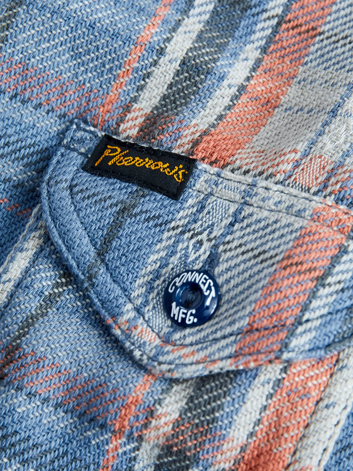 750WS Heavy Flannel Shirt in Blue - Image 5