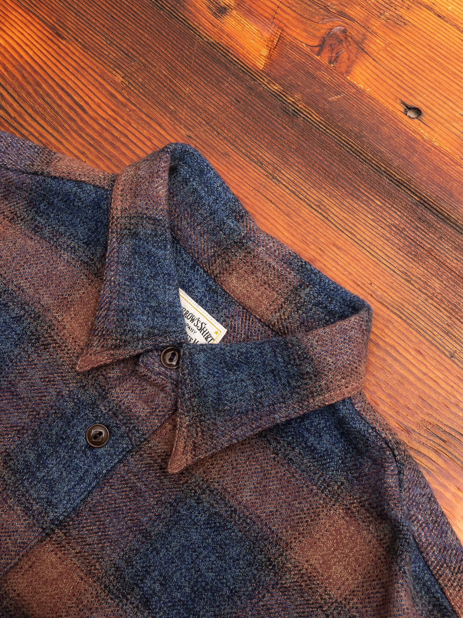750WS Heavy Flannel Shirt in Navy - Image 2