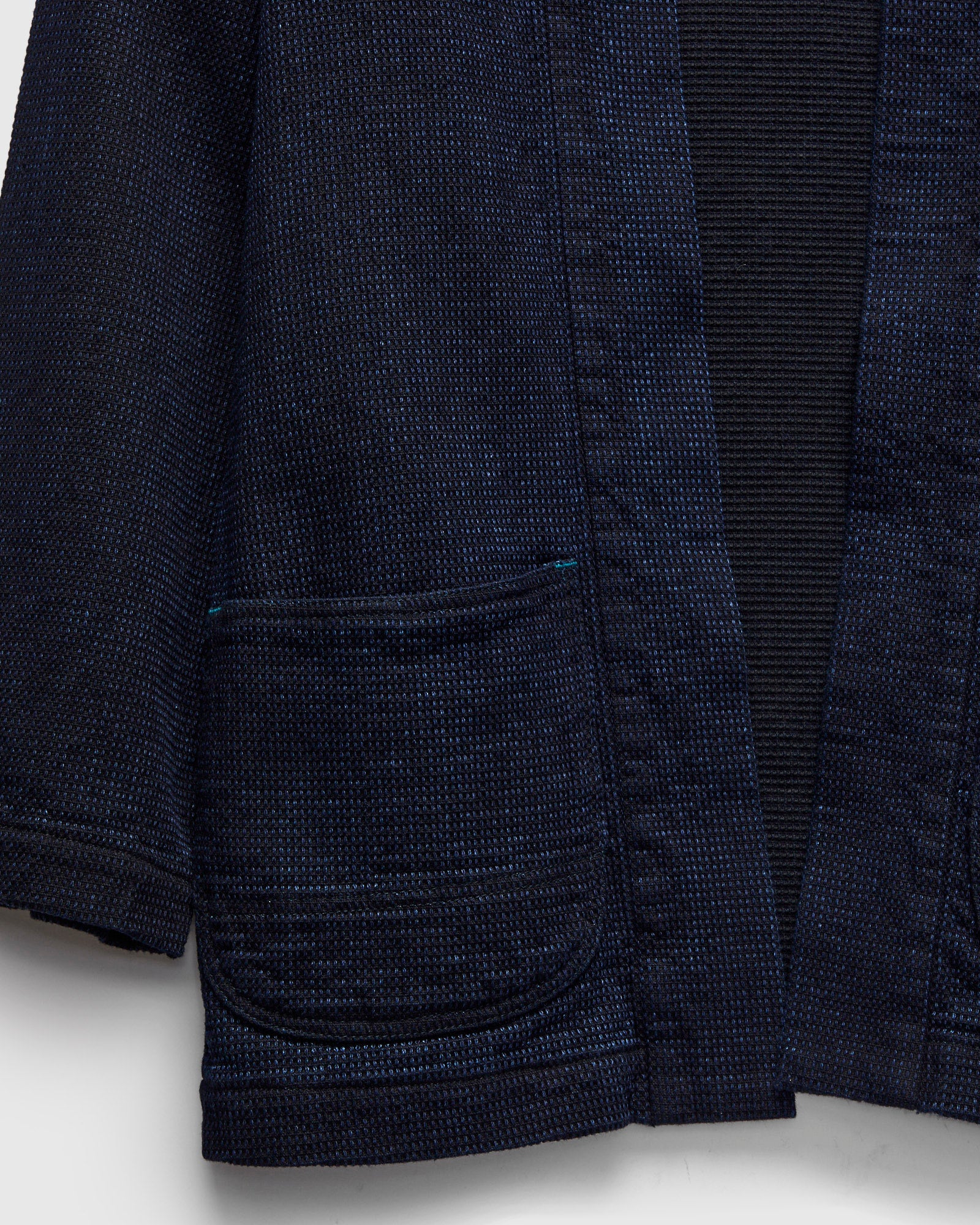 8820 "Cube Sashiko" 12oz Denim Happi in Indigo - Image 5