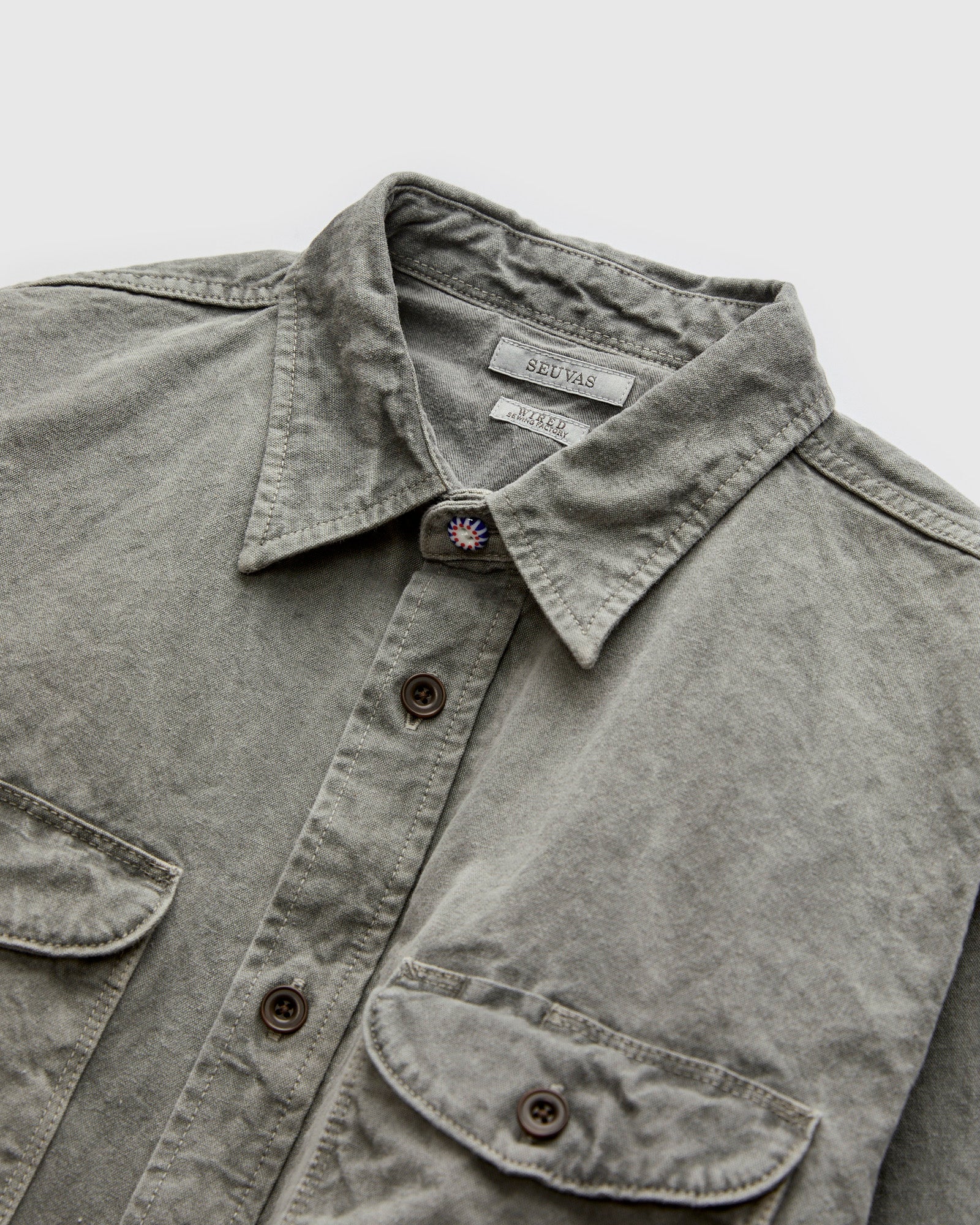 8oz Canvas Flap Workshirt in Sumi Ink - Image 4