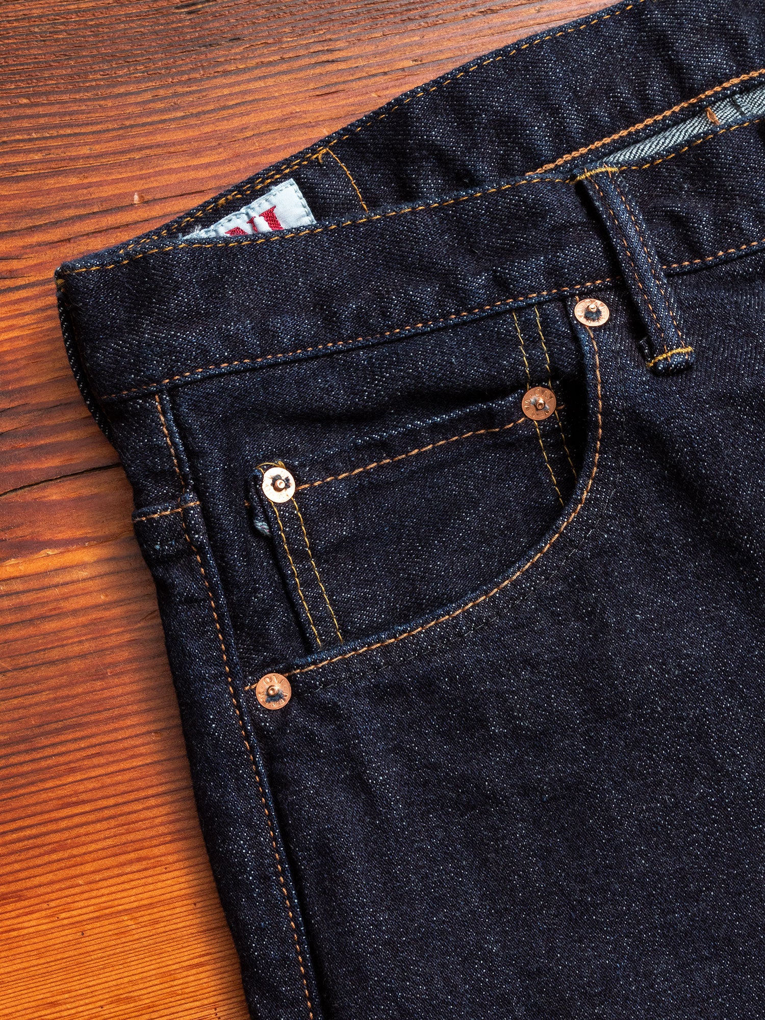 922S-LGY "Grey Overdye" 15oz Stretch Selvedge Denim - High Tapered Fit - Image 5