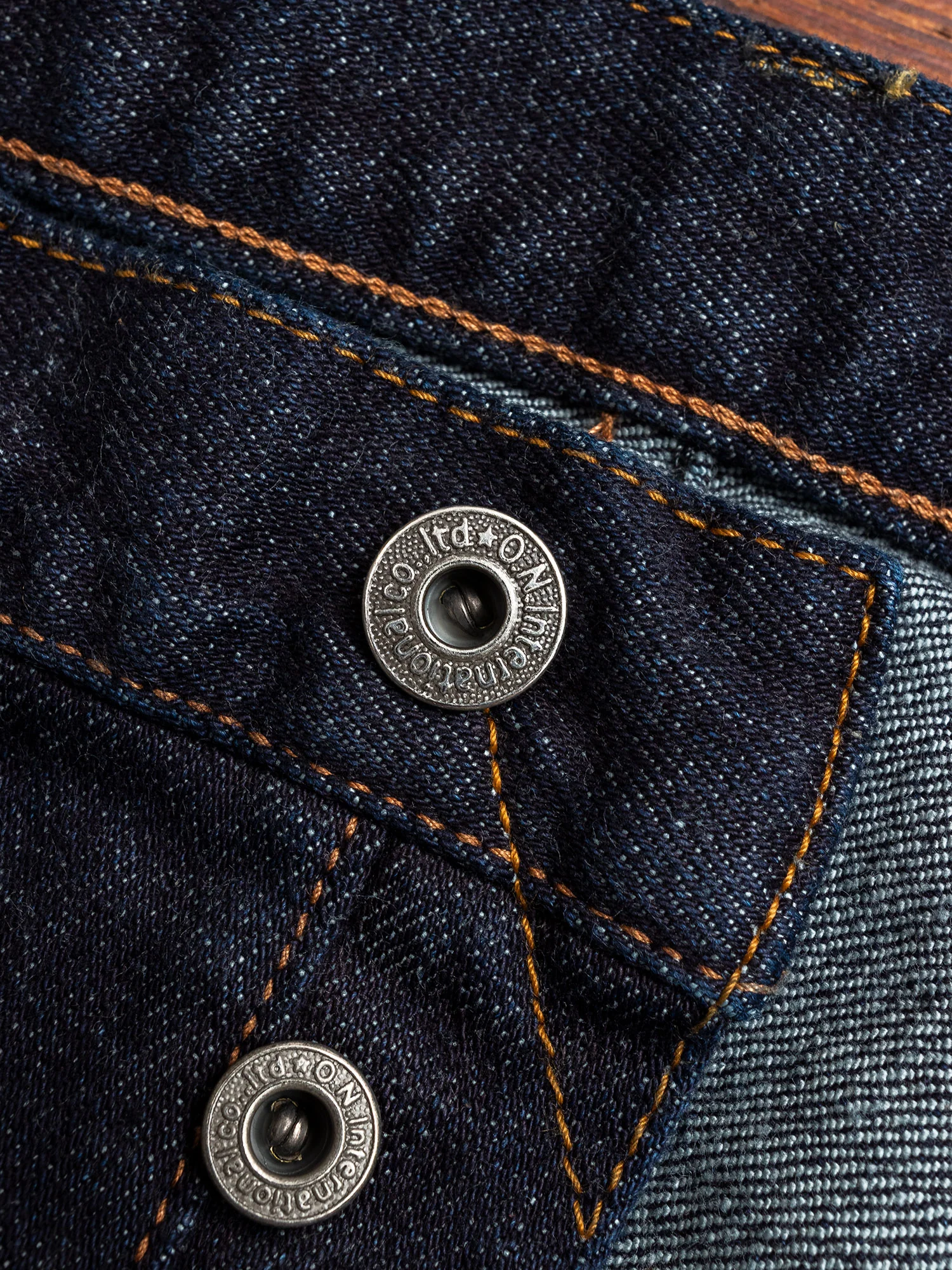 922S-LGY "Grey Overdye" 15oz Stretch Selvedge Denim - High Tapered Fit - Image 7