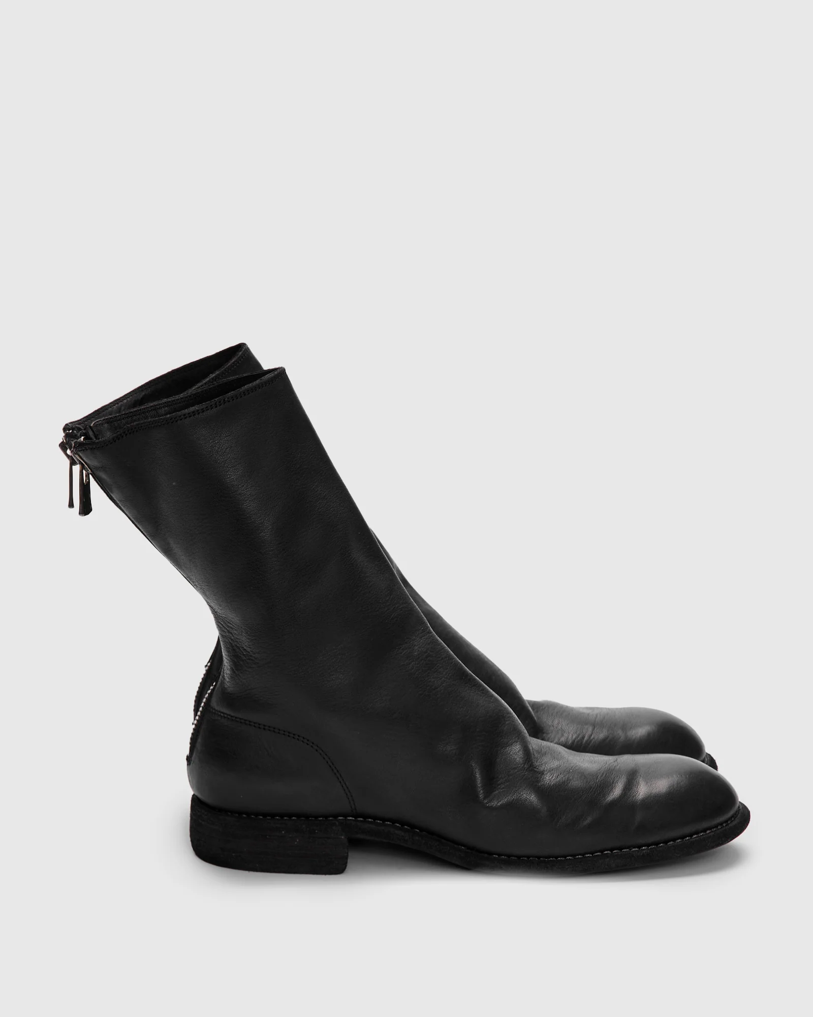 988 Back Zip Boot in Black Full Grain Horse Leather - Image 3