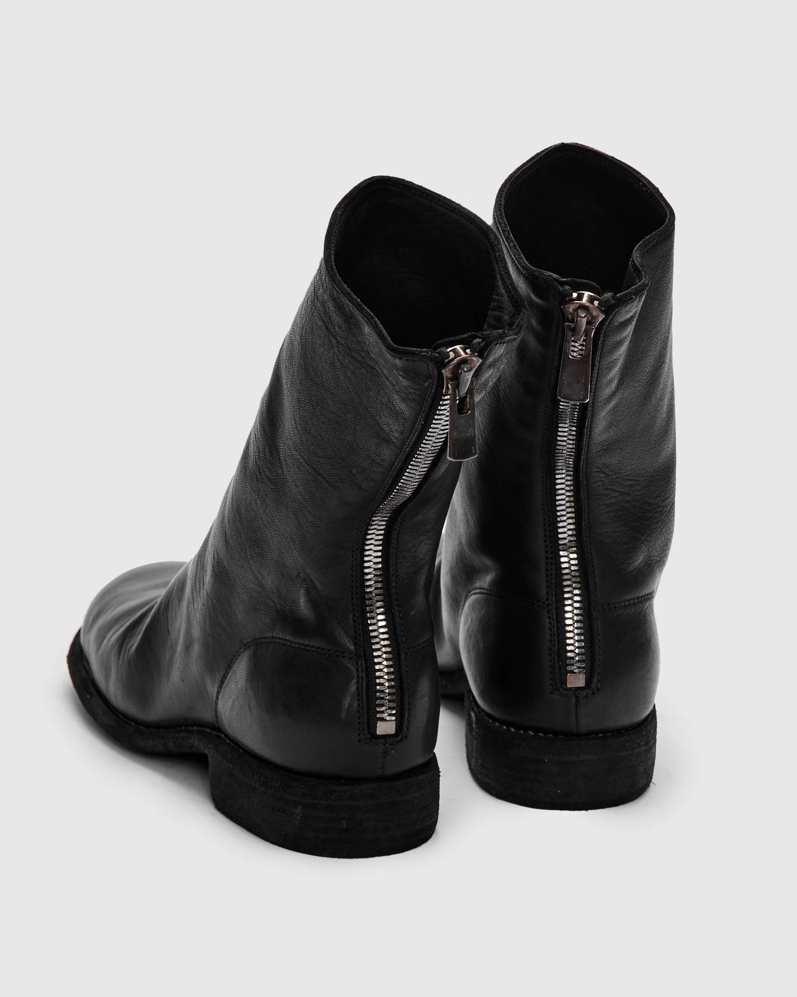 988 Back Zip Boot in Black Full Grain Horse Leather - Image 5