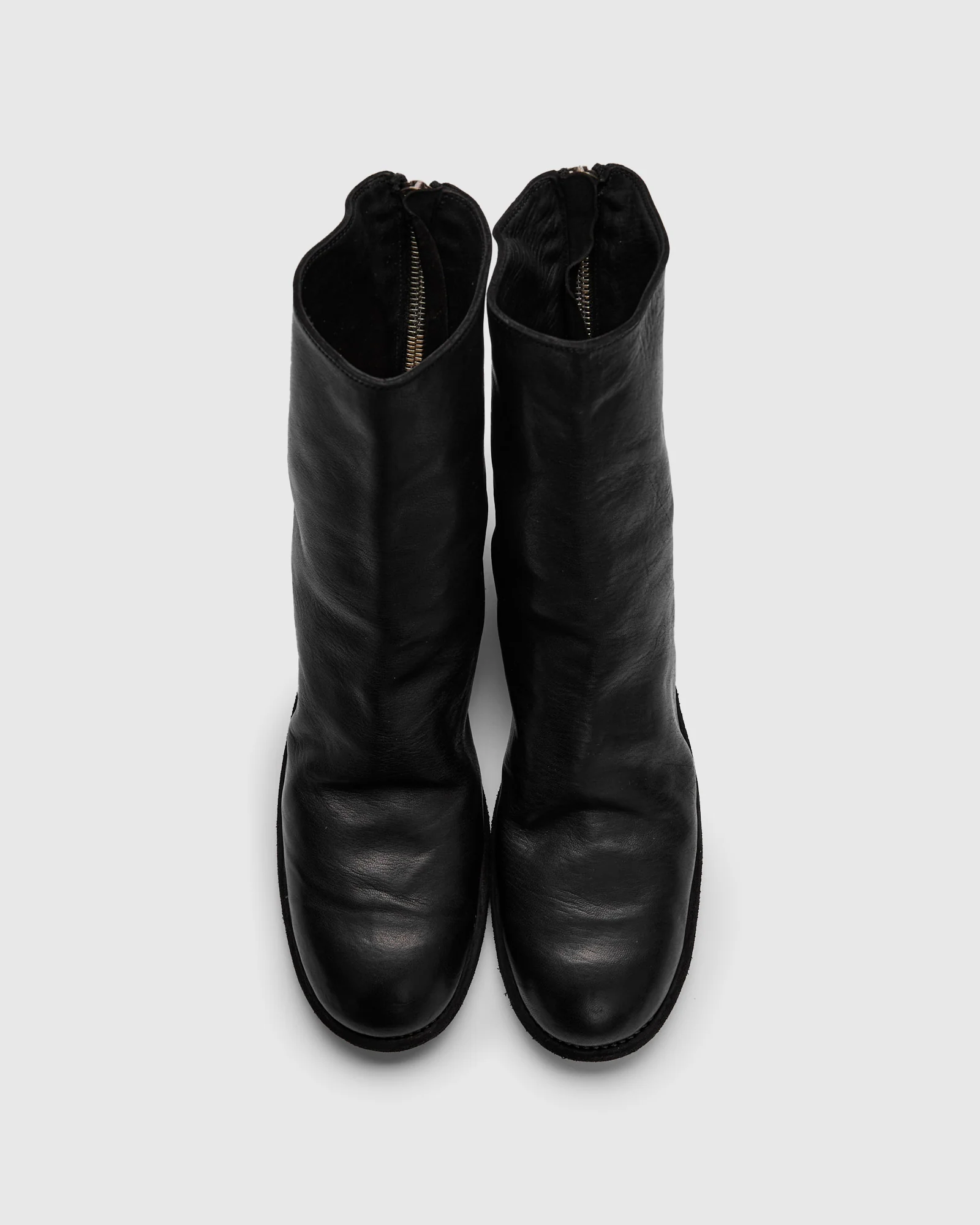 988 Back Zip Boot in Black Full Grain Horse Leather - Image 6