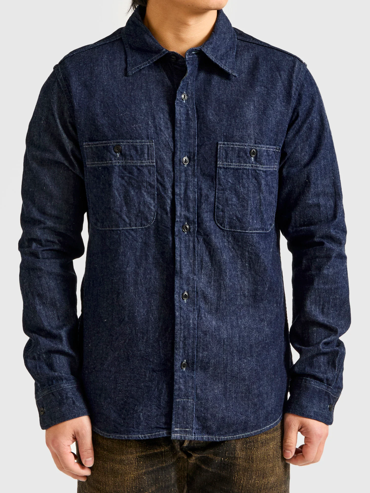9oz Denim Workshirt in Indigo - Image 2
