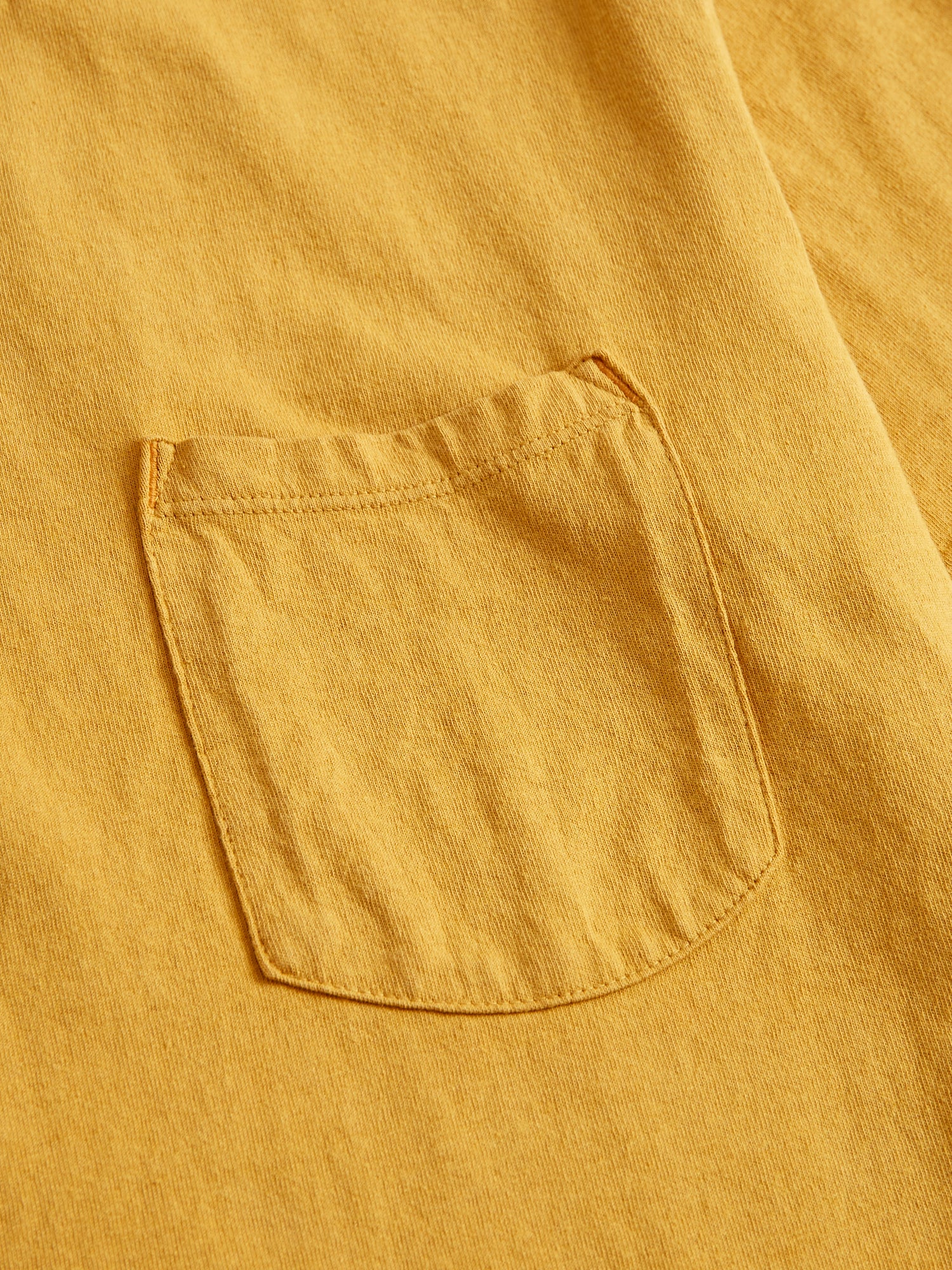 9oz Pocket T-Shirt in Mustard - Image 4