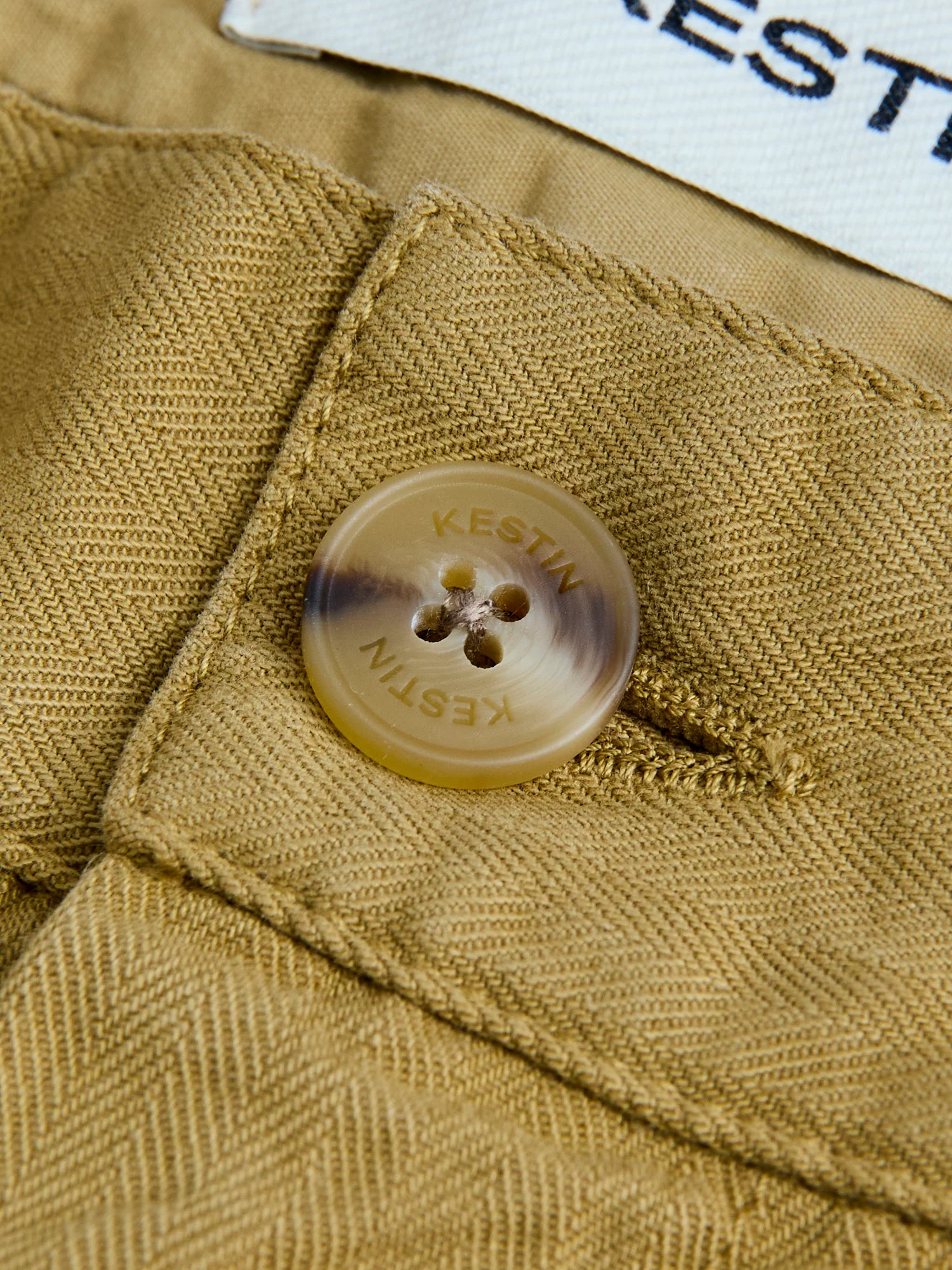 Aberlour Herringbone Pants in American Tan - Image 5