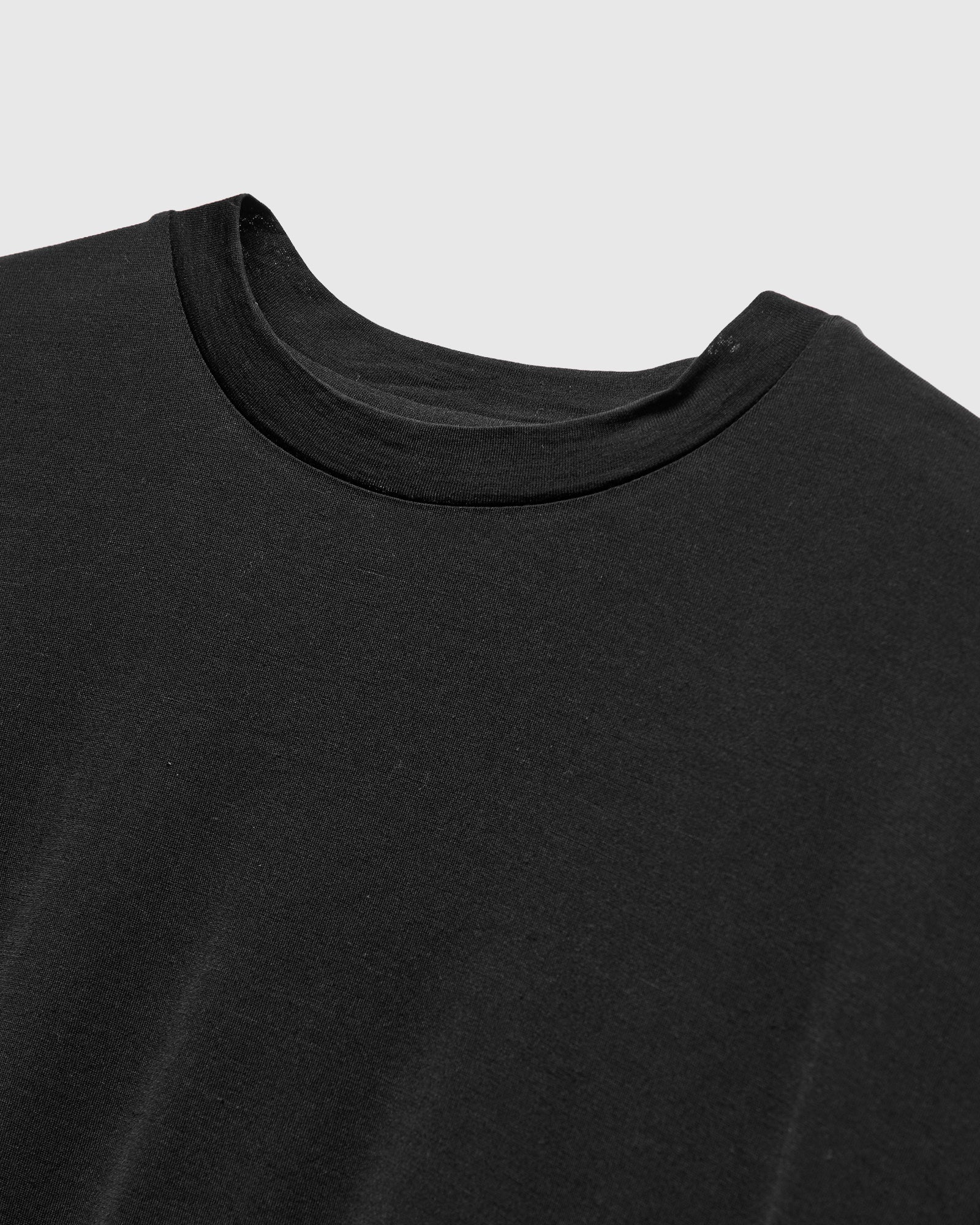 All Silk Half Sleeve Tee in Black - Image 4