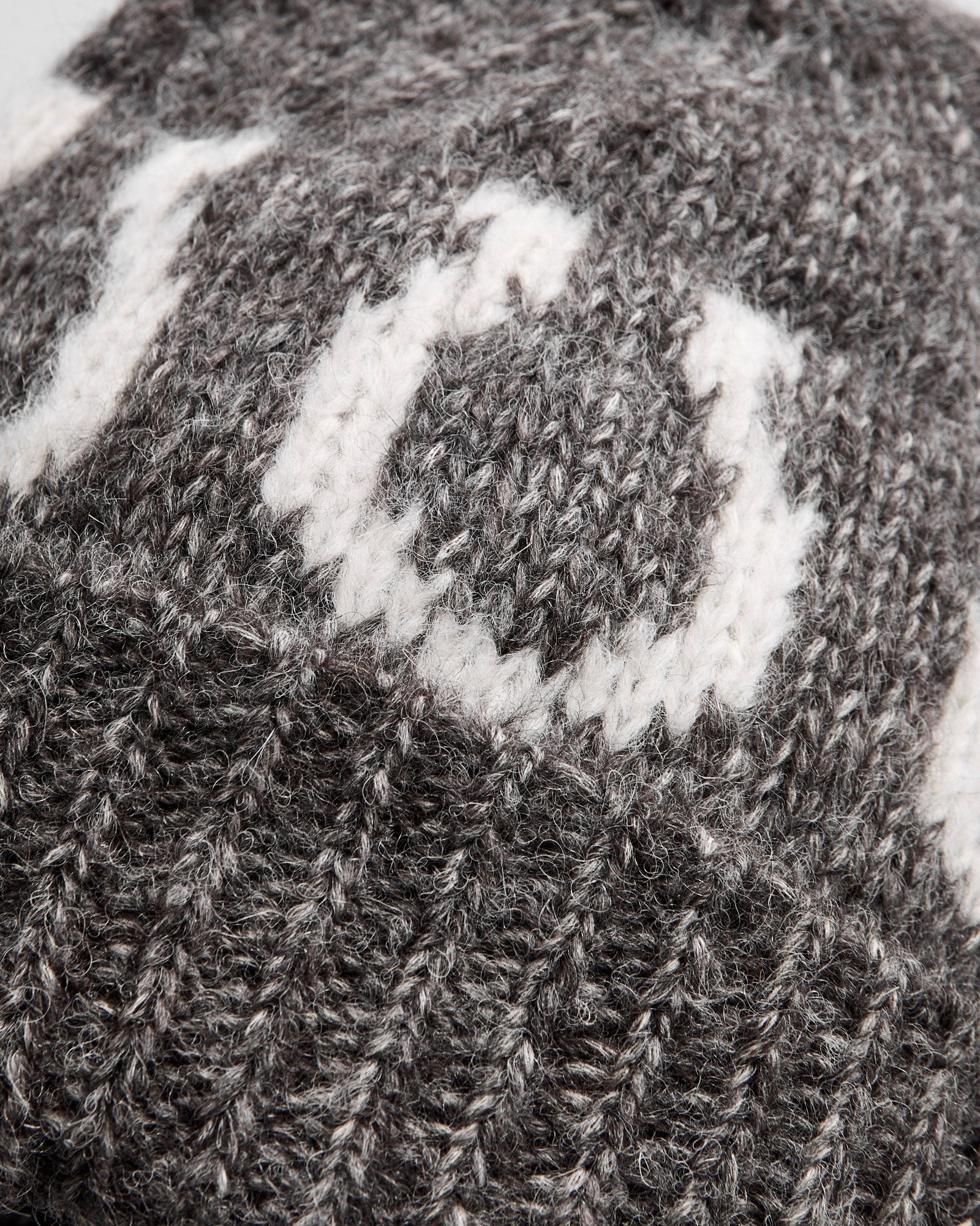 Alpaca Horseshoe Beanie in Charcoal - Image 2