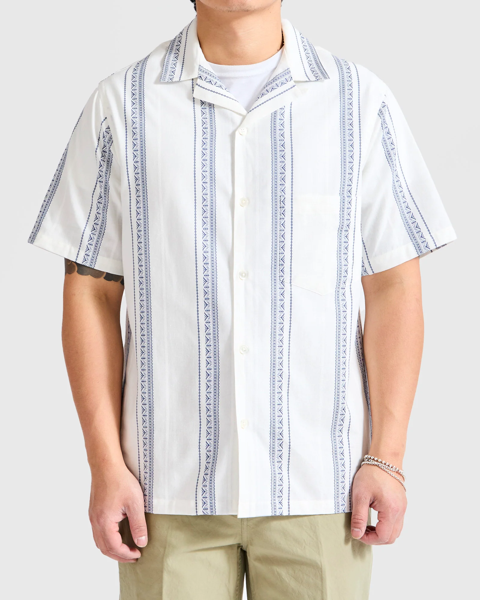 Alqueva Shirt in White Blue - Image 2
