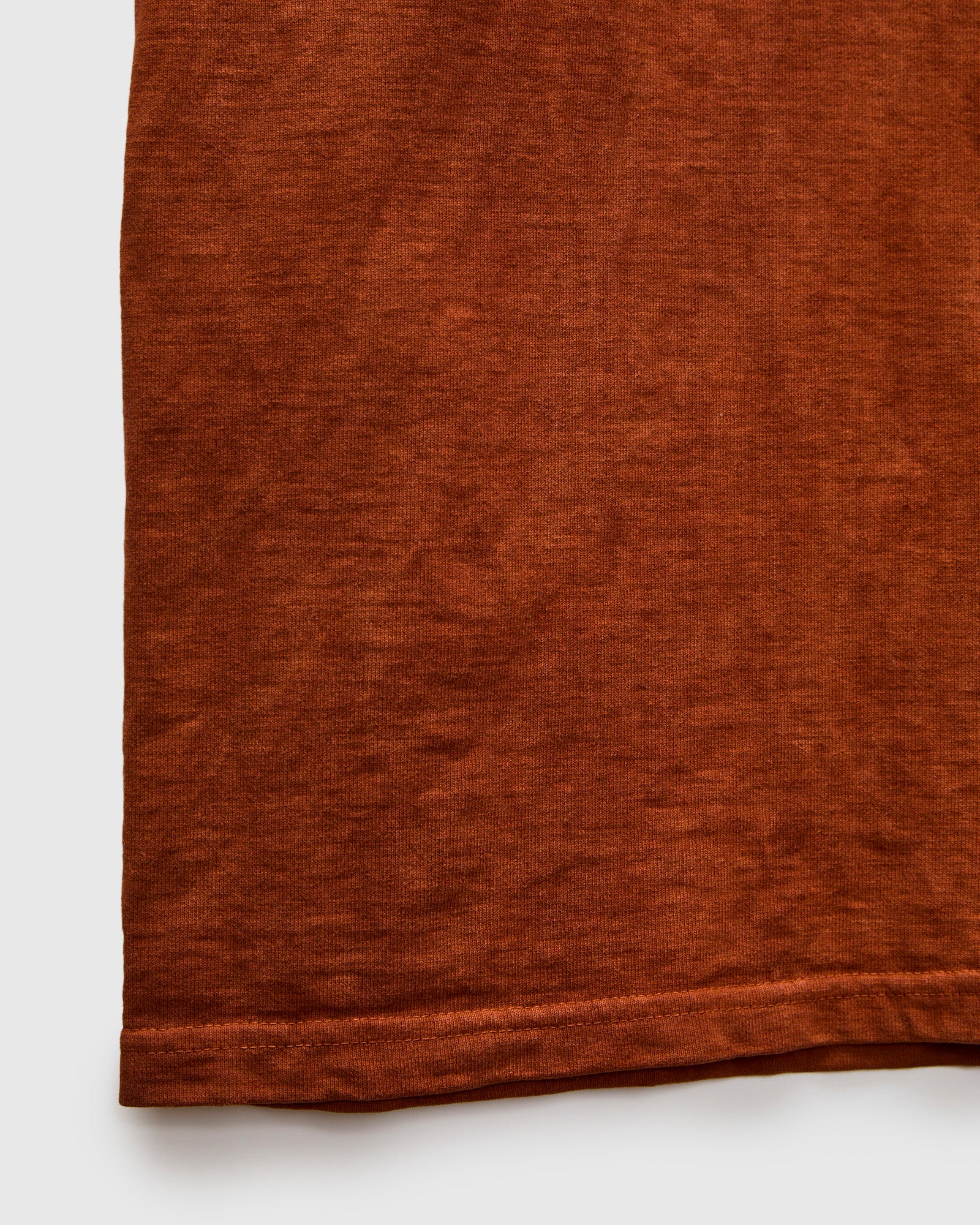 "Amami Mud-Dyed" Loopwheel T-Shirt in Brown - Image 7