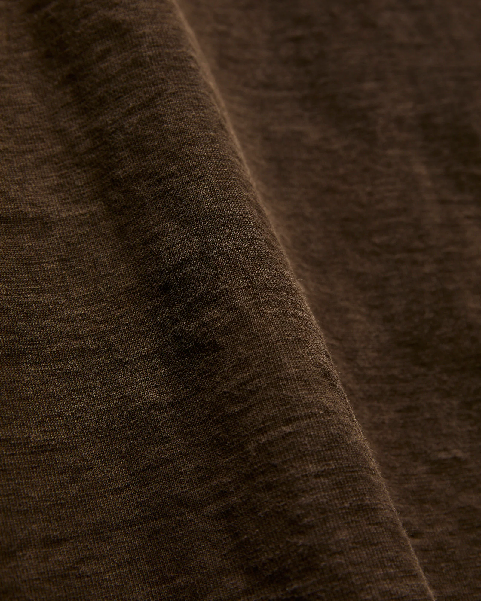 "Amami Mud-Dyed" Loopwheel T-Shirt in Dark Brown - Image 2