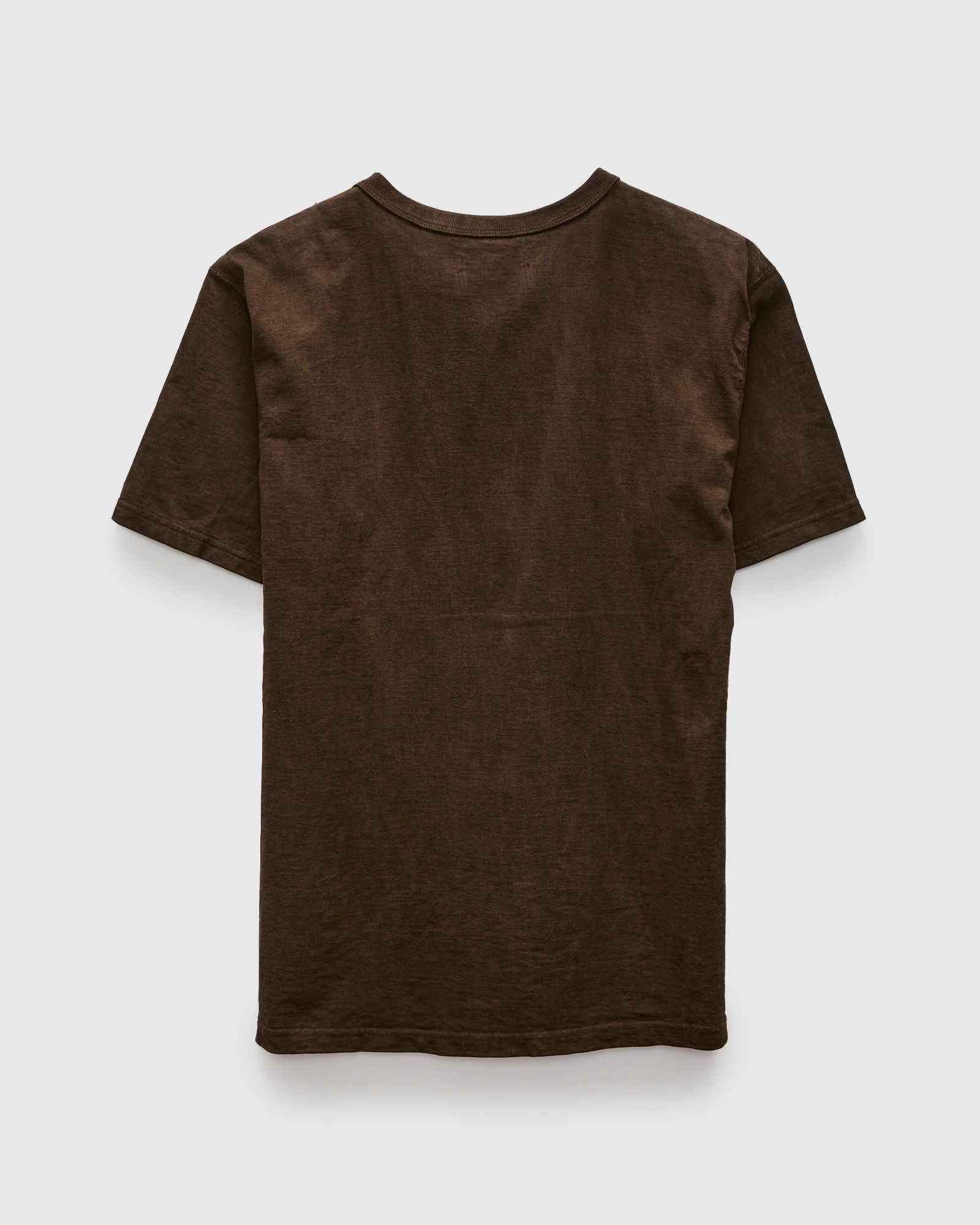 "Amami Mud-Dyed" Loopwheel T-Shirt in Dark Brown - Image 3